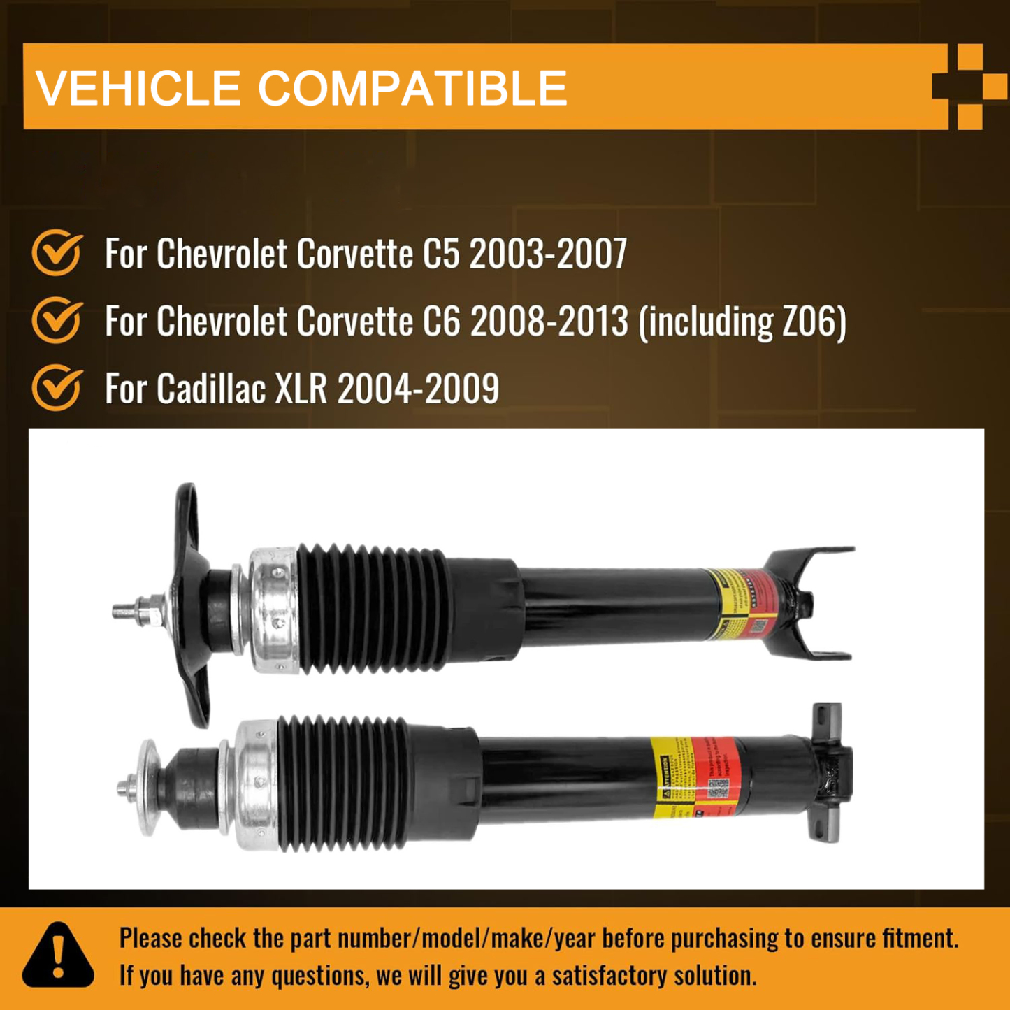 2 Pair Chevrolet Front and Rear Magnetic Ride Control Shock Struts Kit fit for Corvette C5 C6 2003-2013