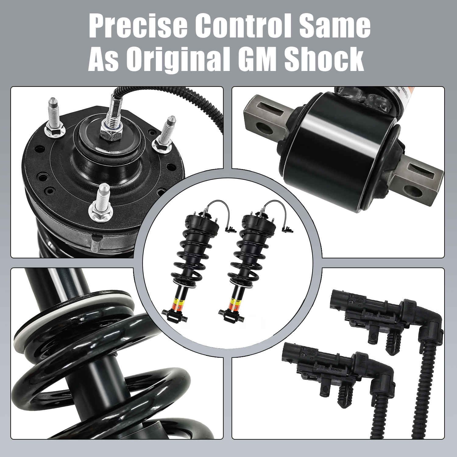 2015-2020 Yukon Denali Front Magnetic Struts and Rear Air Shocks 4pcs Kit Fit for Cadillac Escalade Chevrolet Suburban Tahoe GMC 84176631 84176675