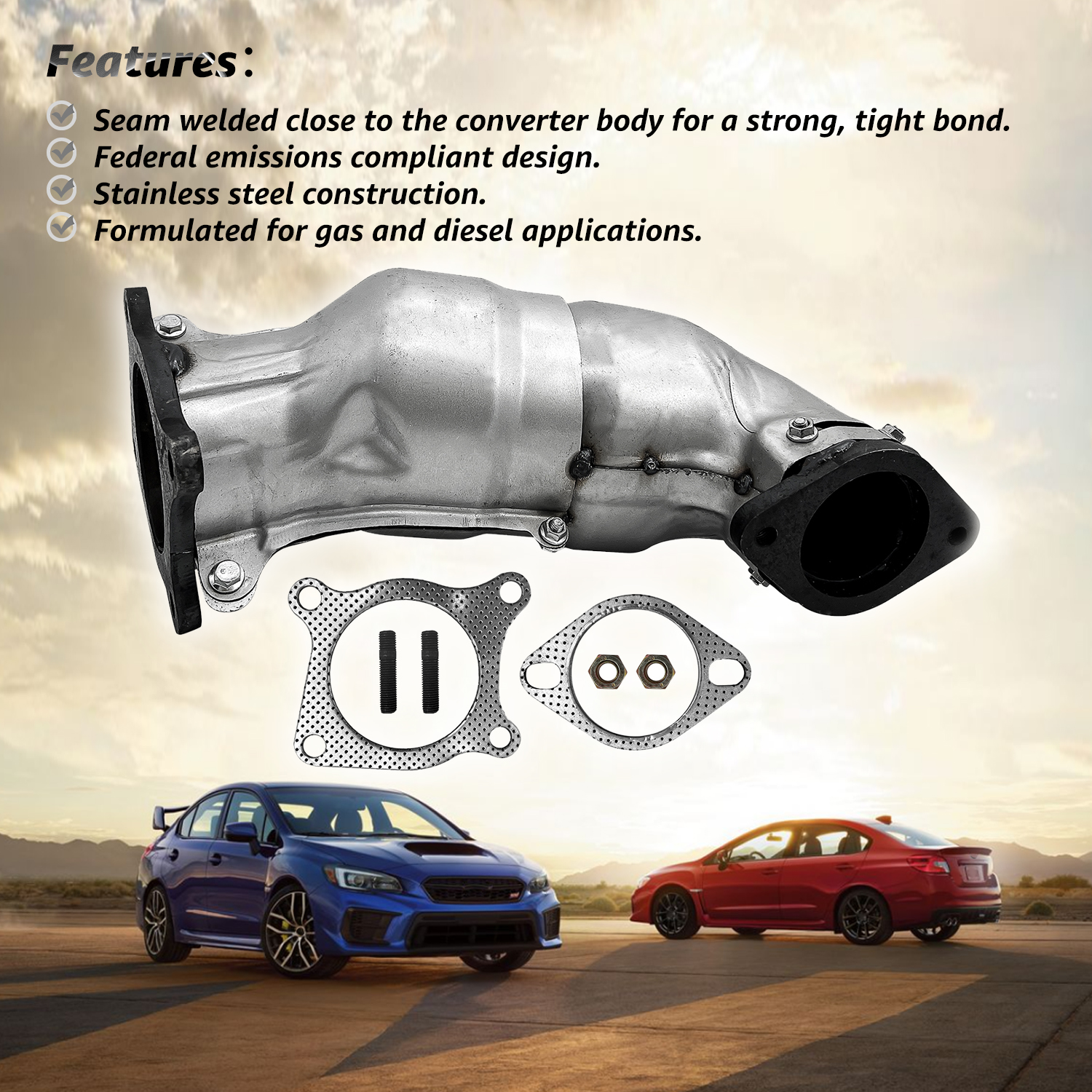 Catalytic Converter fit for Subaru WRX 2015-2021 Forester XT 2.0L 2014-2018