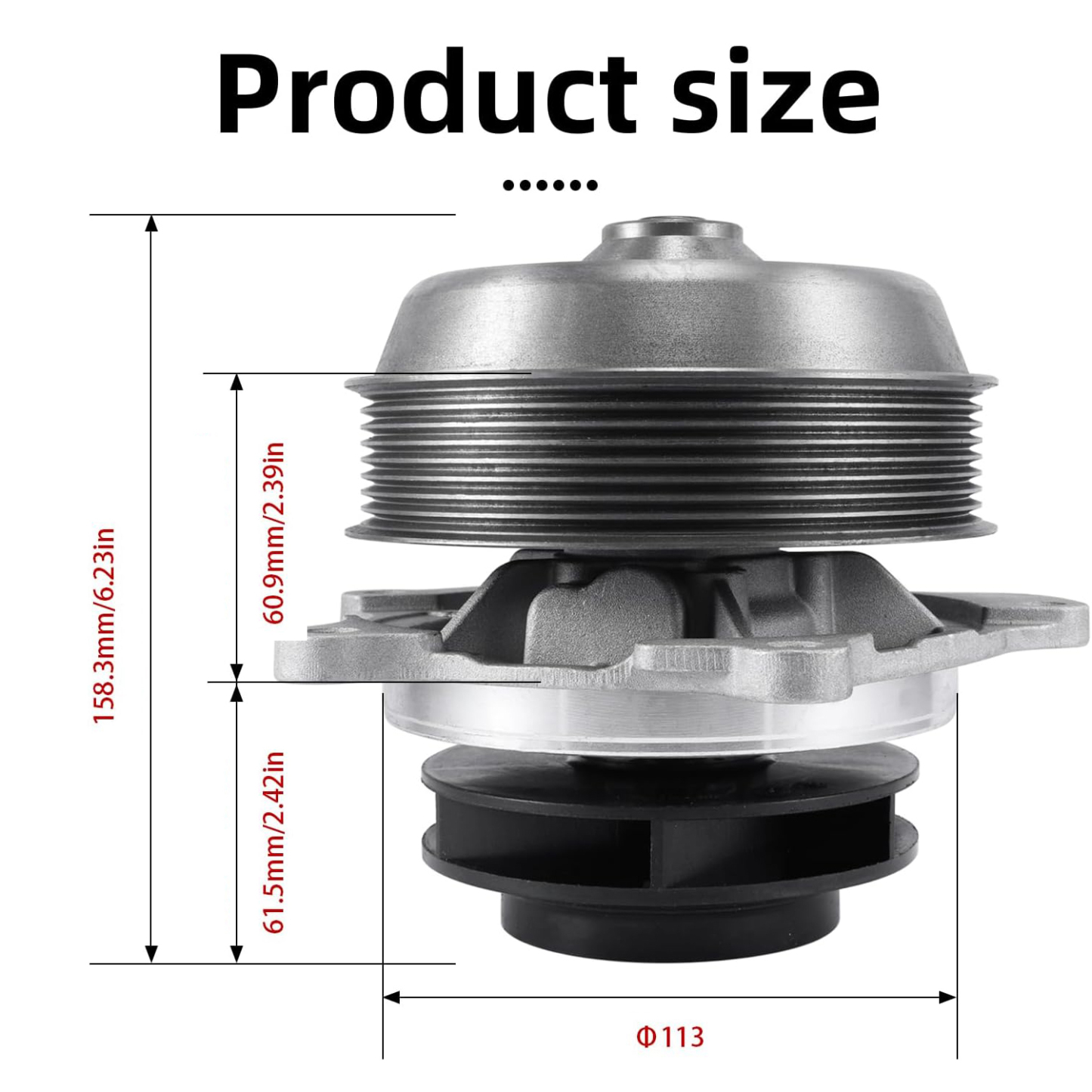 Engine Water Pump Fit For PACCAR/DAF MX-13, CF EURO 6, XF EURO 6, DAF EURO 6
