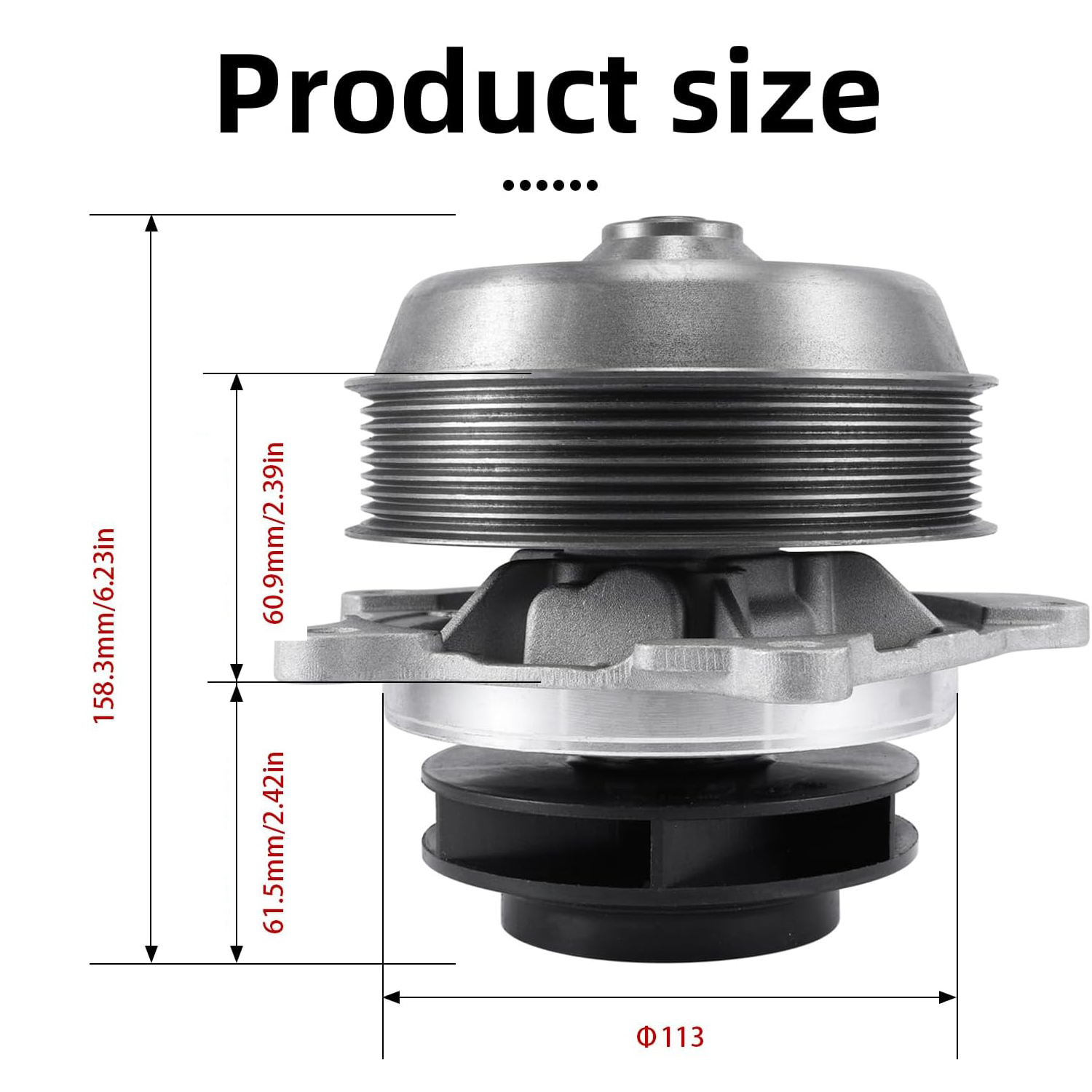 Engine Water Pump Fit For PACCAR/DAF MX-13, CF EURO 6, XF EURO 6, DAF EURO 6