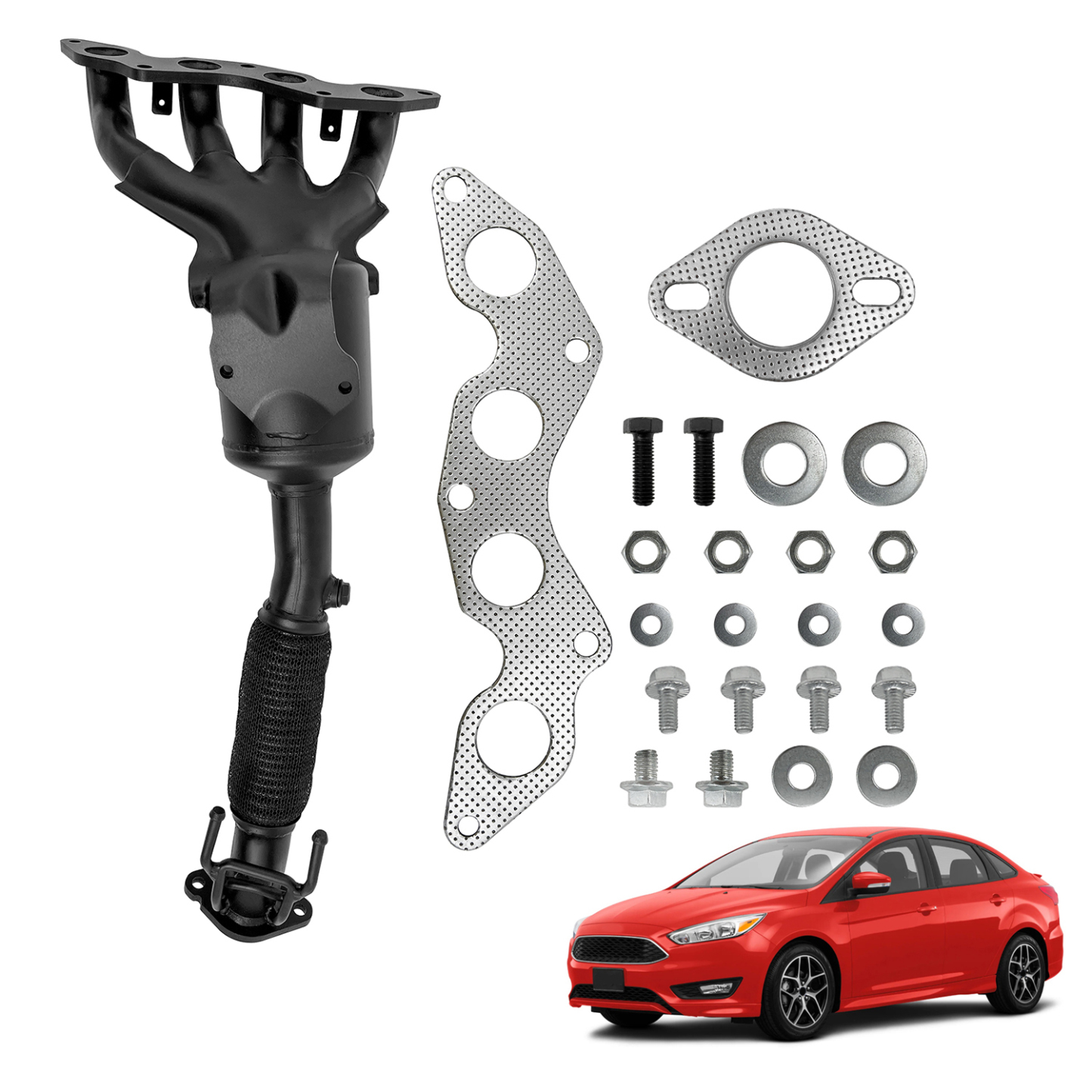 Front Catalytic Converter Compatible with 2012-2018 Ford Focus 2.0L