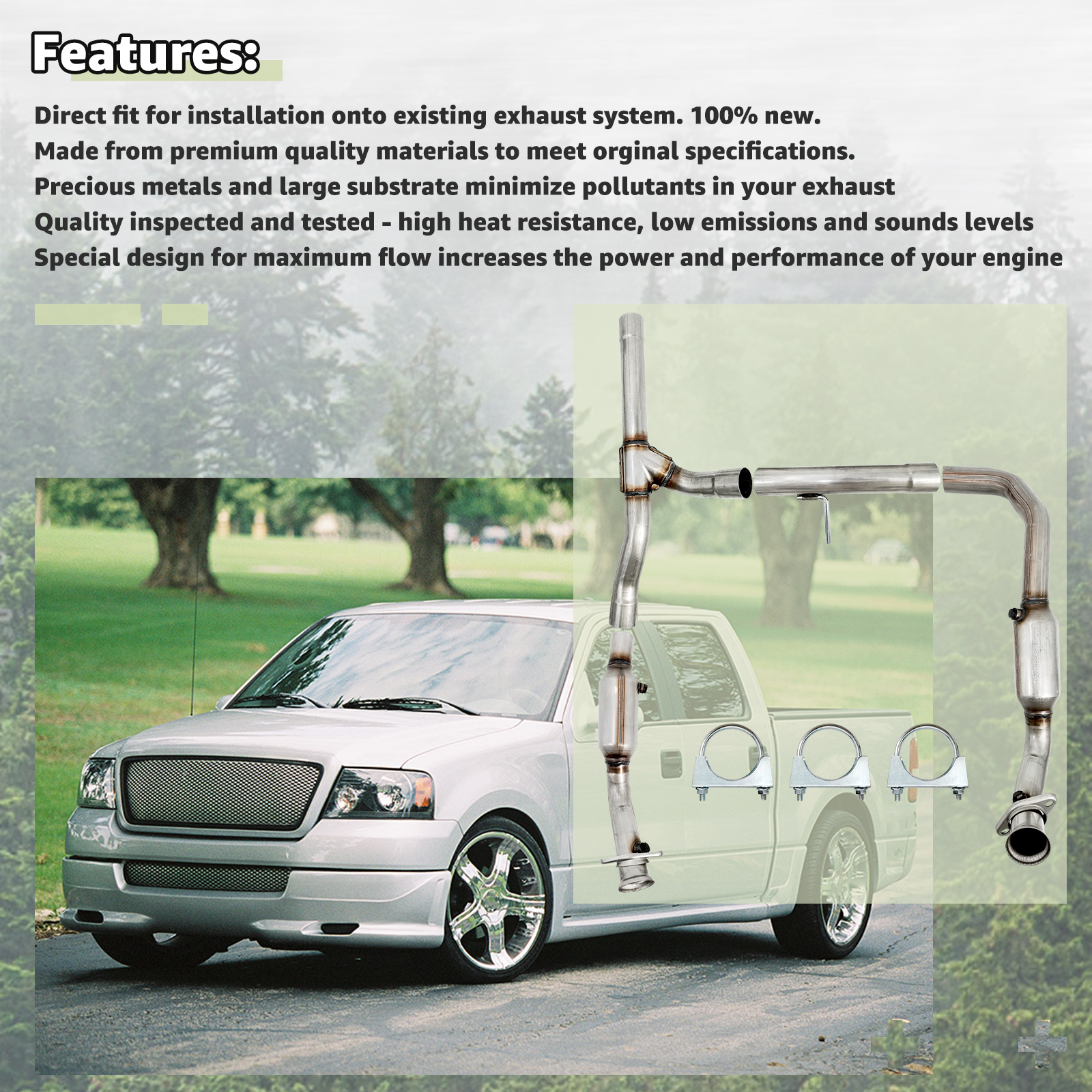 Catalytic Converter for Ford F150 5.4L V8 2004-2008 for Lincoln Mark 2006-2008 - Left & Right 