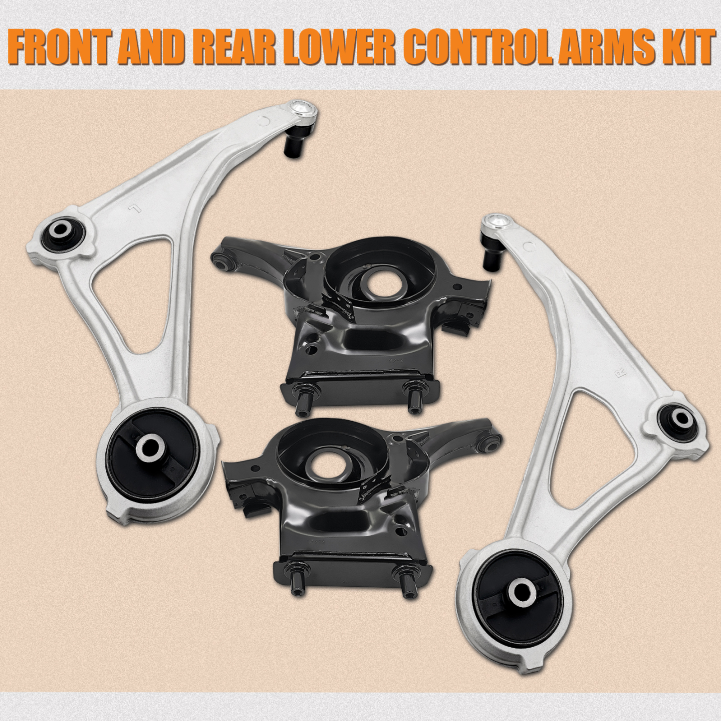 4-Piece Lower Control Arm Kit for Nissan Altima (2015–2018, 2.5L/3.5L) & Maxima (2016–2021, 3.5L) – Front Suspension Kit