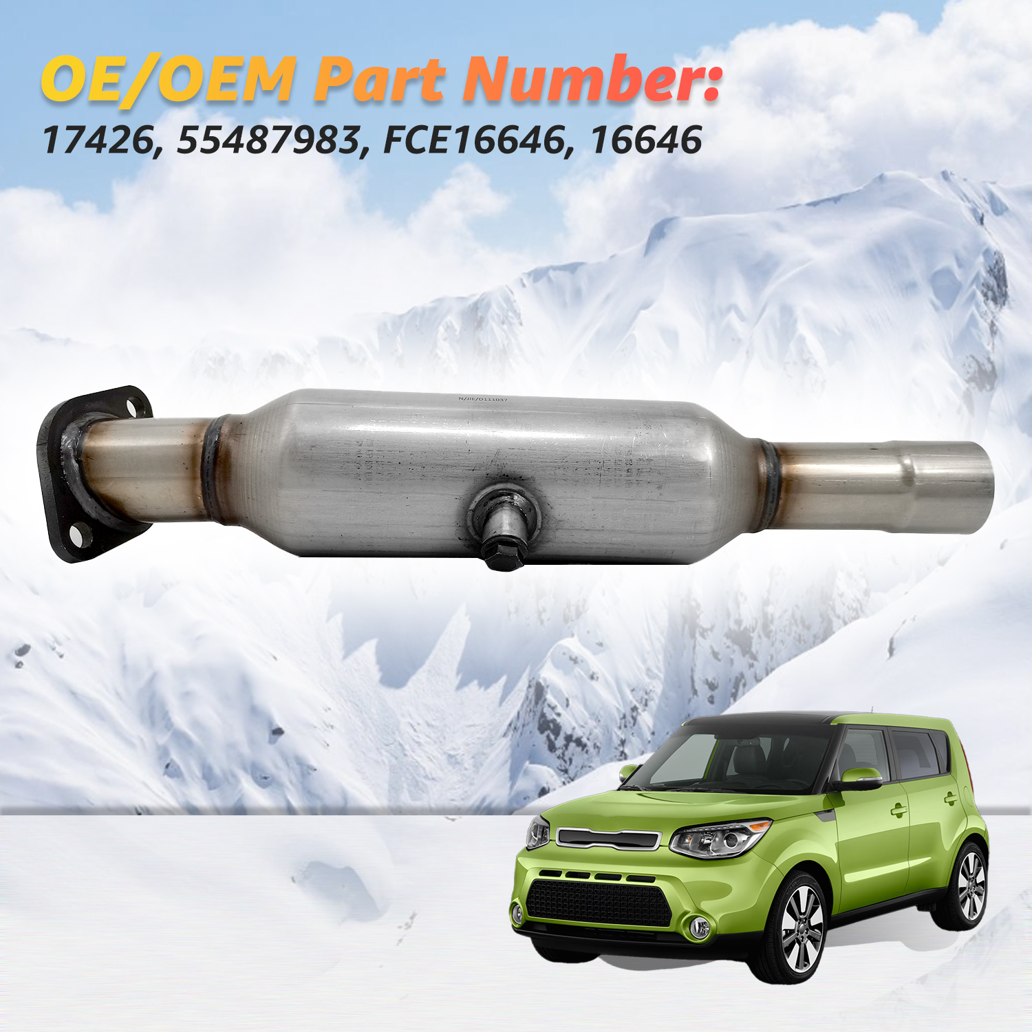 Catalytic Converter for Hyundai Tucson 2014-2016 Santa FE 2014-2015 Kia Soul 2014-2016 2.0L L4