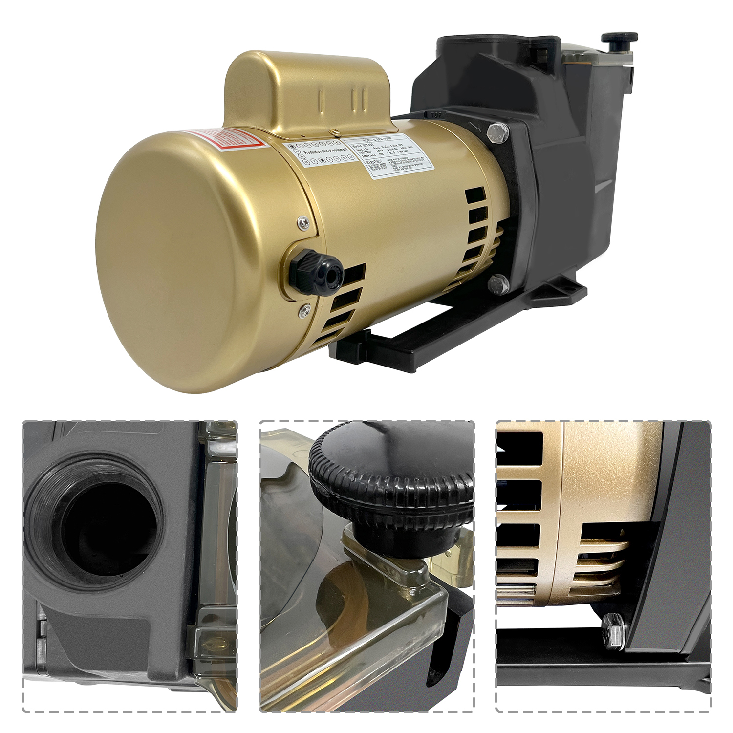 Pool Pump 1HP 115/230V Single Speed Pool Pump, Replacement Swimming Pool Pump for Hayward SP2607X10, High-Performance Super Pool Pump for In-Ground Pool and Spa