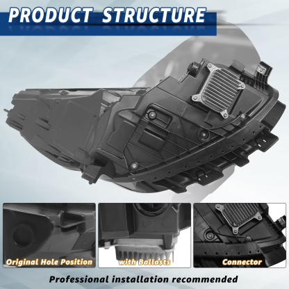 Front Left Driver Side LED Headlights Assembly Compatible with 2021-2023 Tesla Model 3 Model Y 