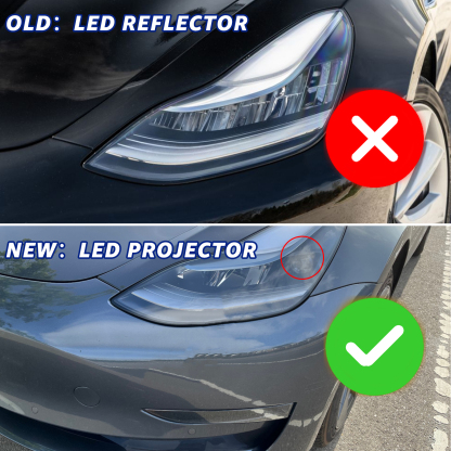Front Left Driver Side LED Headlights Assembly Compatible with 2021-2023 Tesla Model 3 Model Y 
