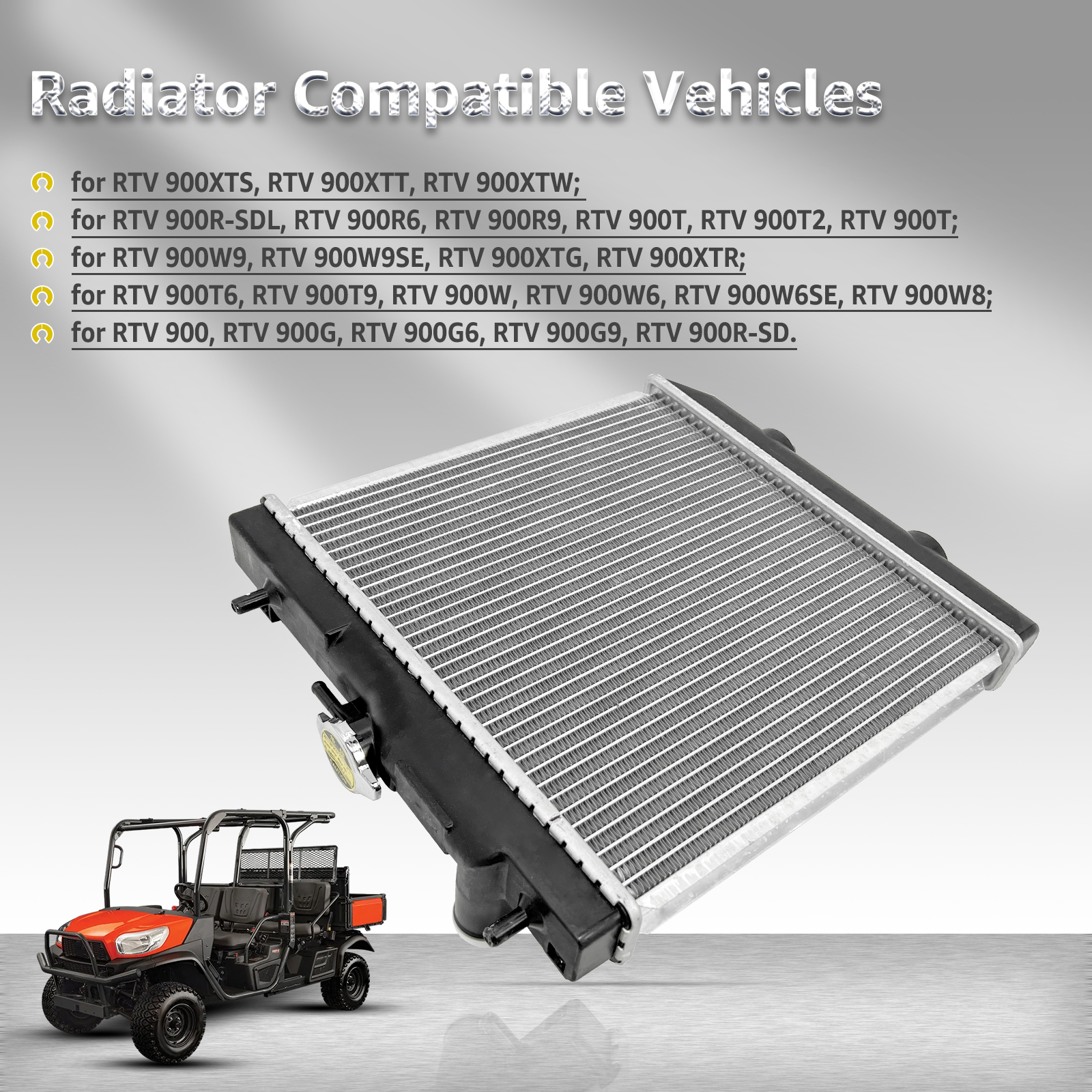 Radiator fit for Kubota RTV900