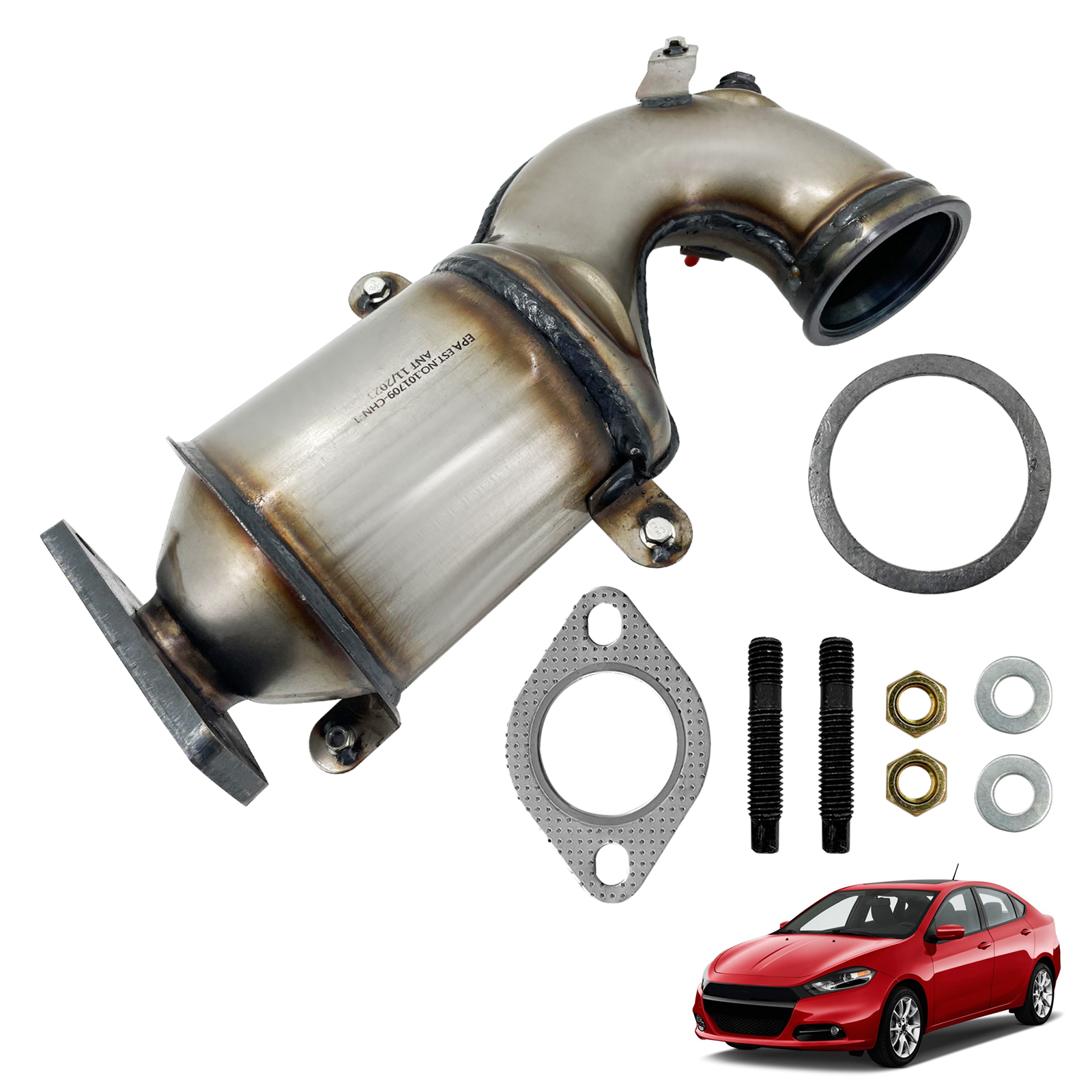 Front Catalytic Converter Compatible with 2013-2014 Dodge Dart Turbo 1.4L