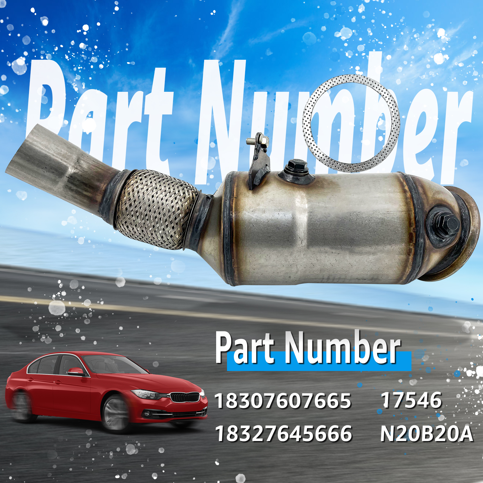 Front Catalytic Converter Fits For 2013-2017 BMW 228i xDrive 320i 328i 428i L4 2.0L