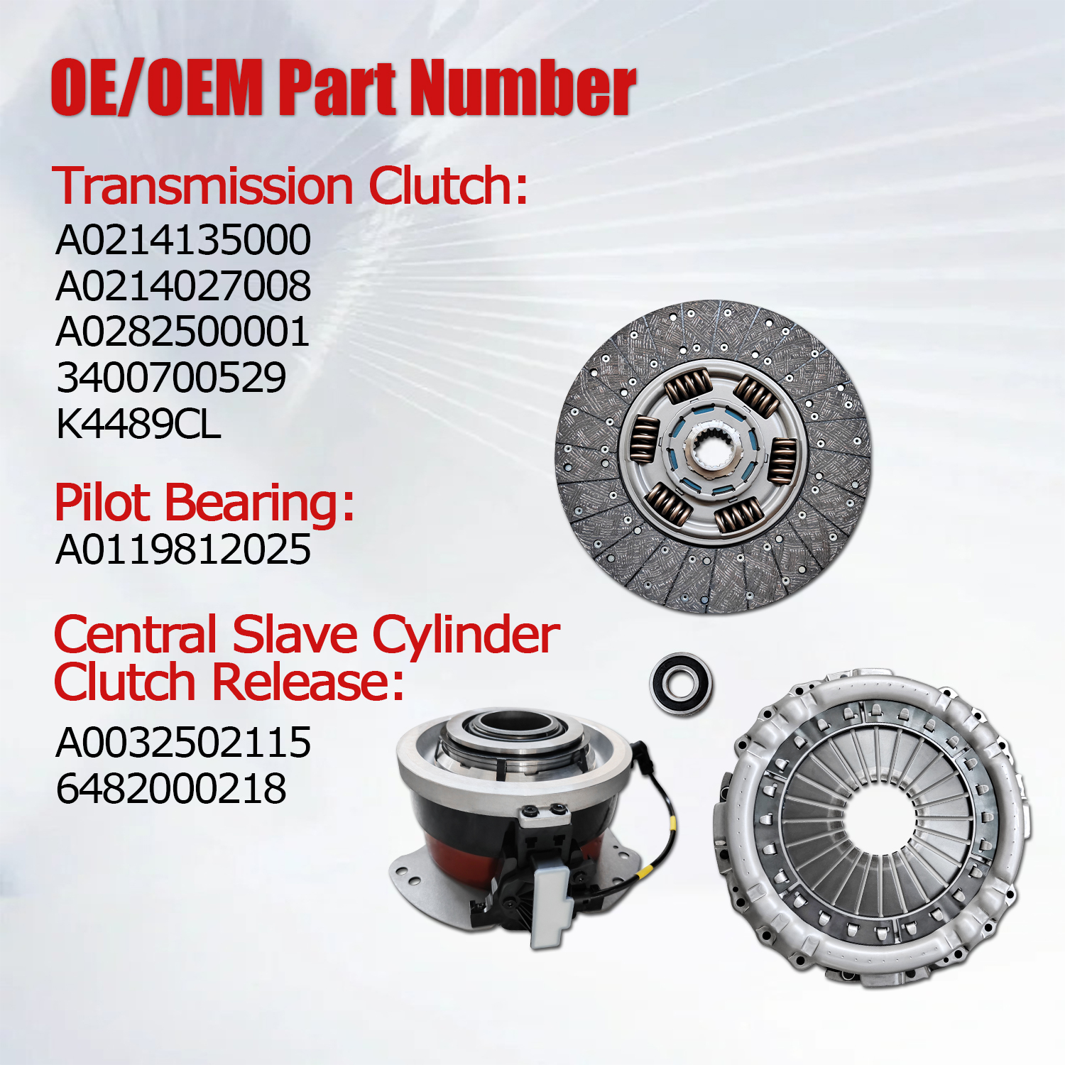 Transmission clutch Kit for Freightliner DT12 fit for Freightliner Cascadia 2008-2022, Western Star 5700XE 2016-2022 