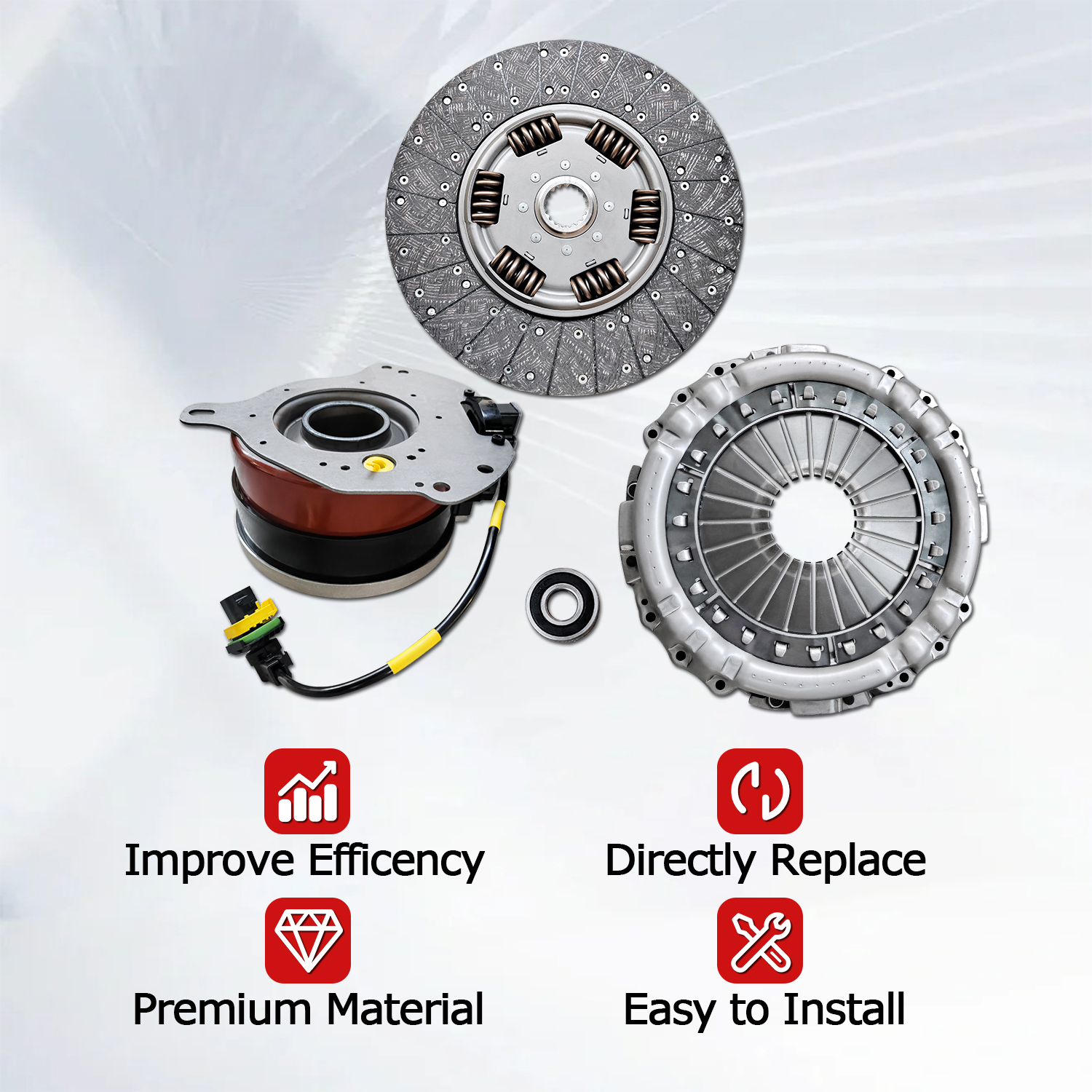 Transmission clutch Kit for Freightliner DT12 fit for Freightliner Cascadia 2008-2022, Western Star 5700XE 2016-2022 