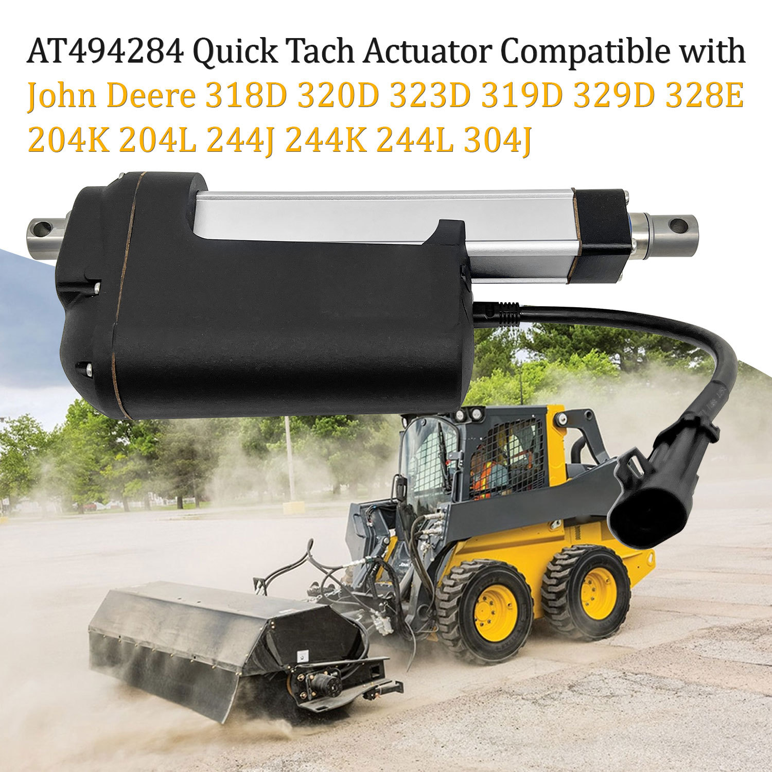 AT494284 Quick Tach Actuator fit for John Deere 318D 320D 323D 319D 329D 328E 204K 204L 244J 244K 244L 304J