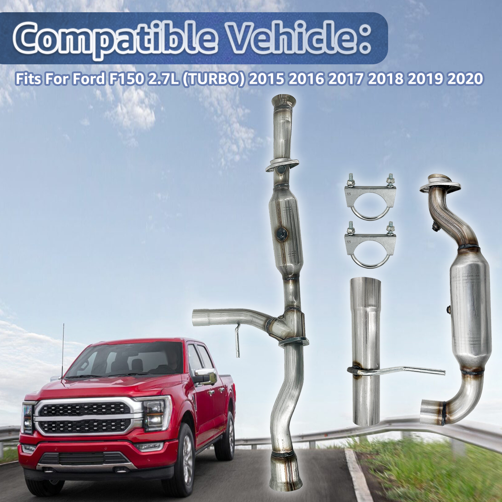 Catalytic Converter Fit for Ford F150 2015-2020 3.5L V6 TURBO