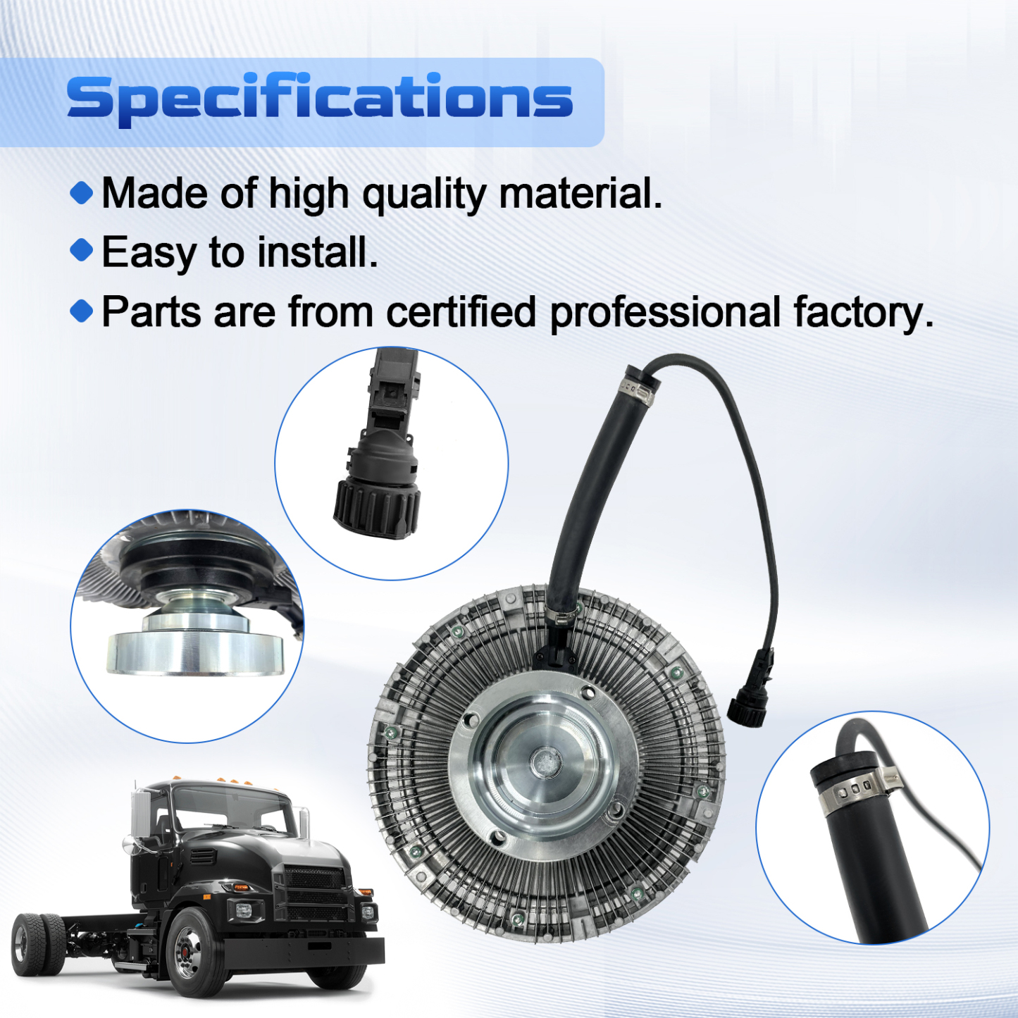 Engine Cooling Fan Clutch for Volvo D13 D11 12.8L 10.8L L6 for Mack MP7 MP8 11L 13L