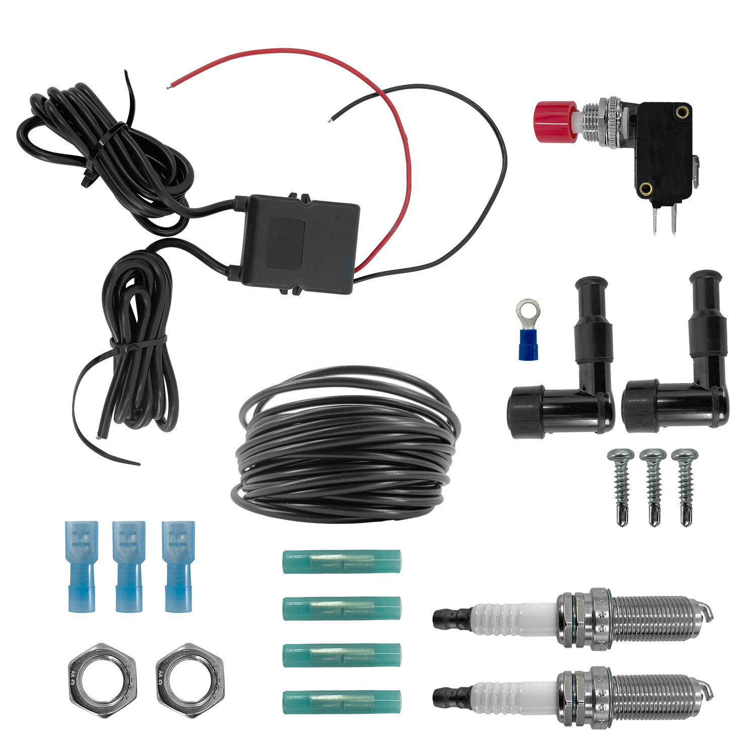 12V Dual Single Flame Thrower Kit Exhaust Flame Sprayer fit for Car and Motorcycle Racing Applications(BFTKAFK-Dual)