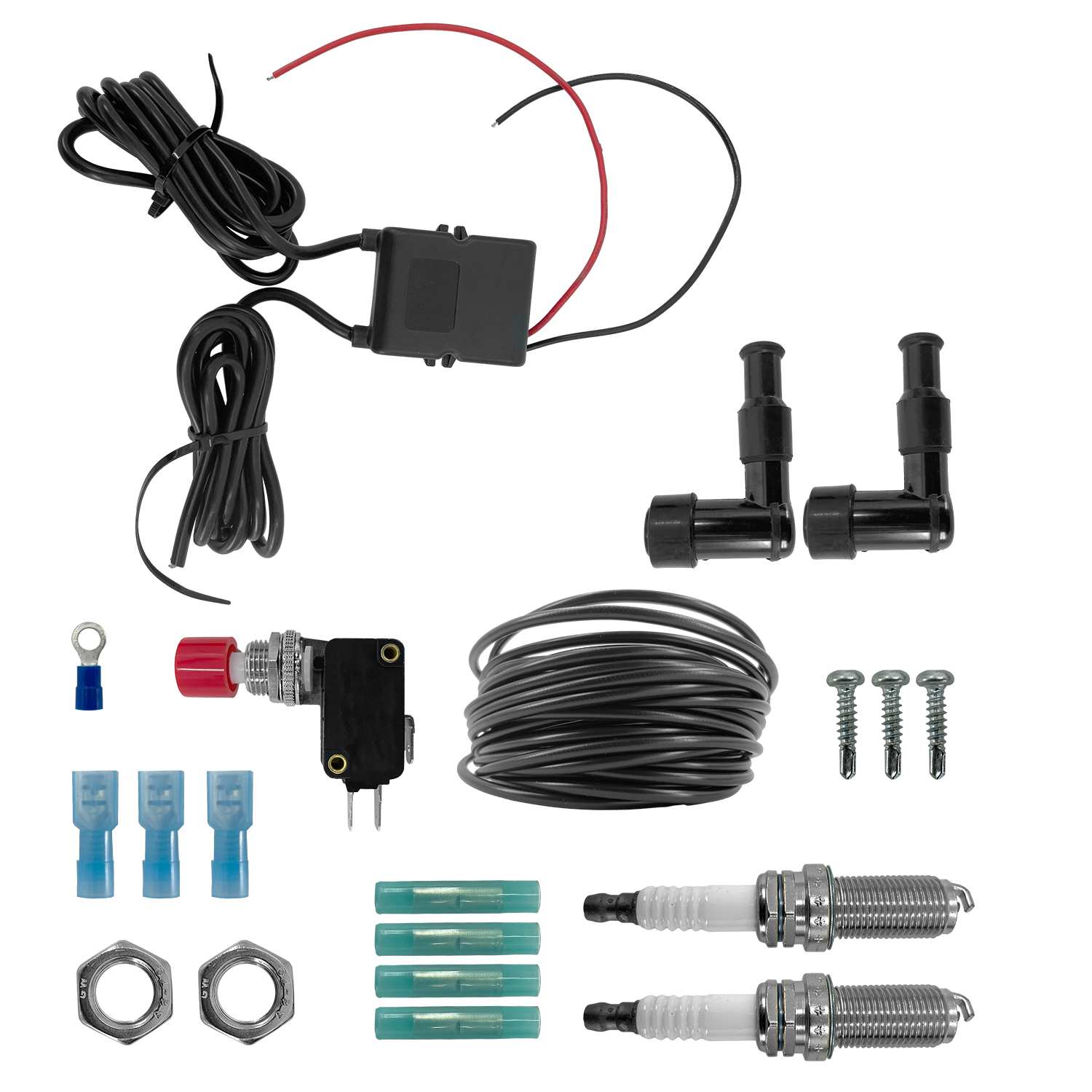 12V Dual Single Flame Thrower Kit Exhaust Flame Sprayer fit for Car and Motorcycle Racing Applications(BFTKAFK-Dual)