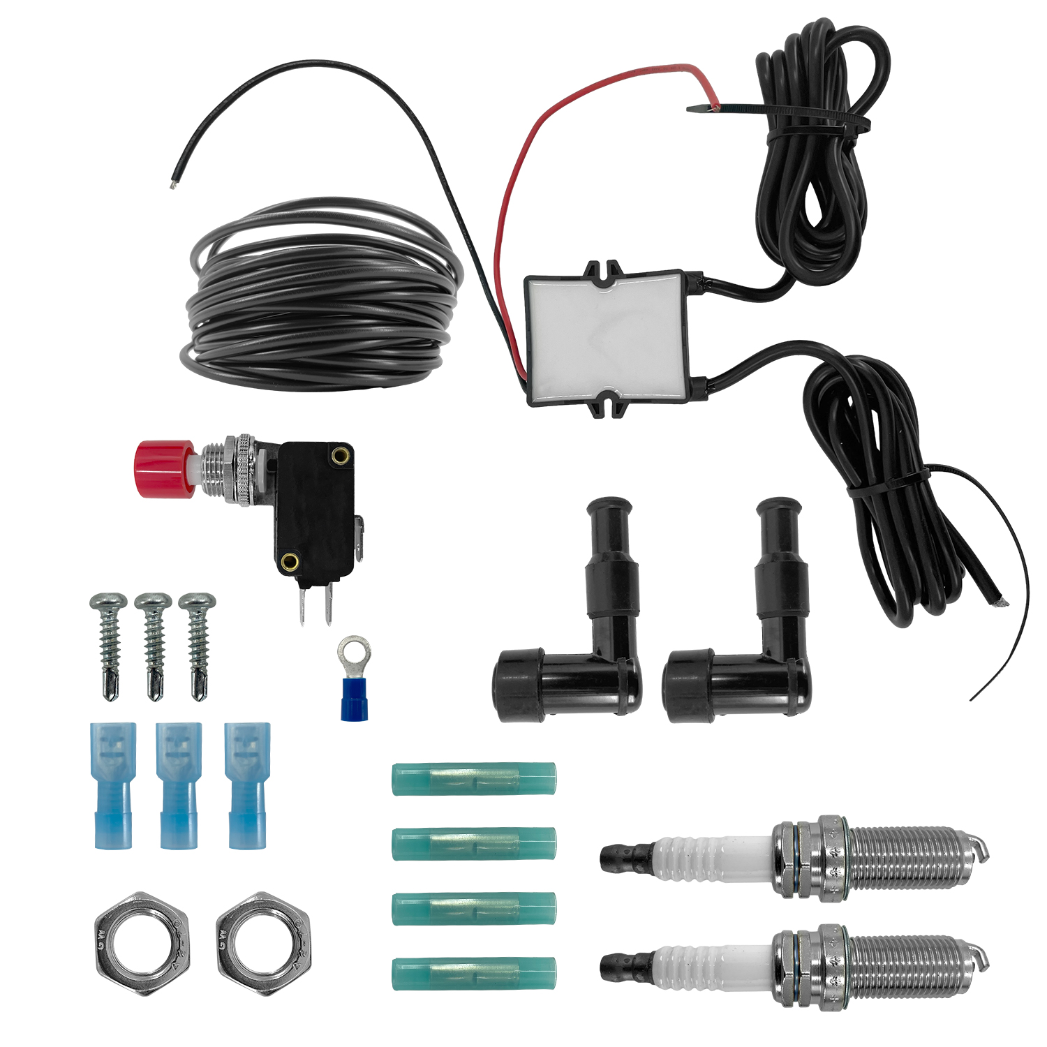 12V Dual Single Flame Thrower Kit Exhaust Flame Sprayer fit for Car and Motorcycle Racing Applications(BFTKAFK-Dual)