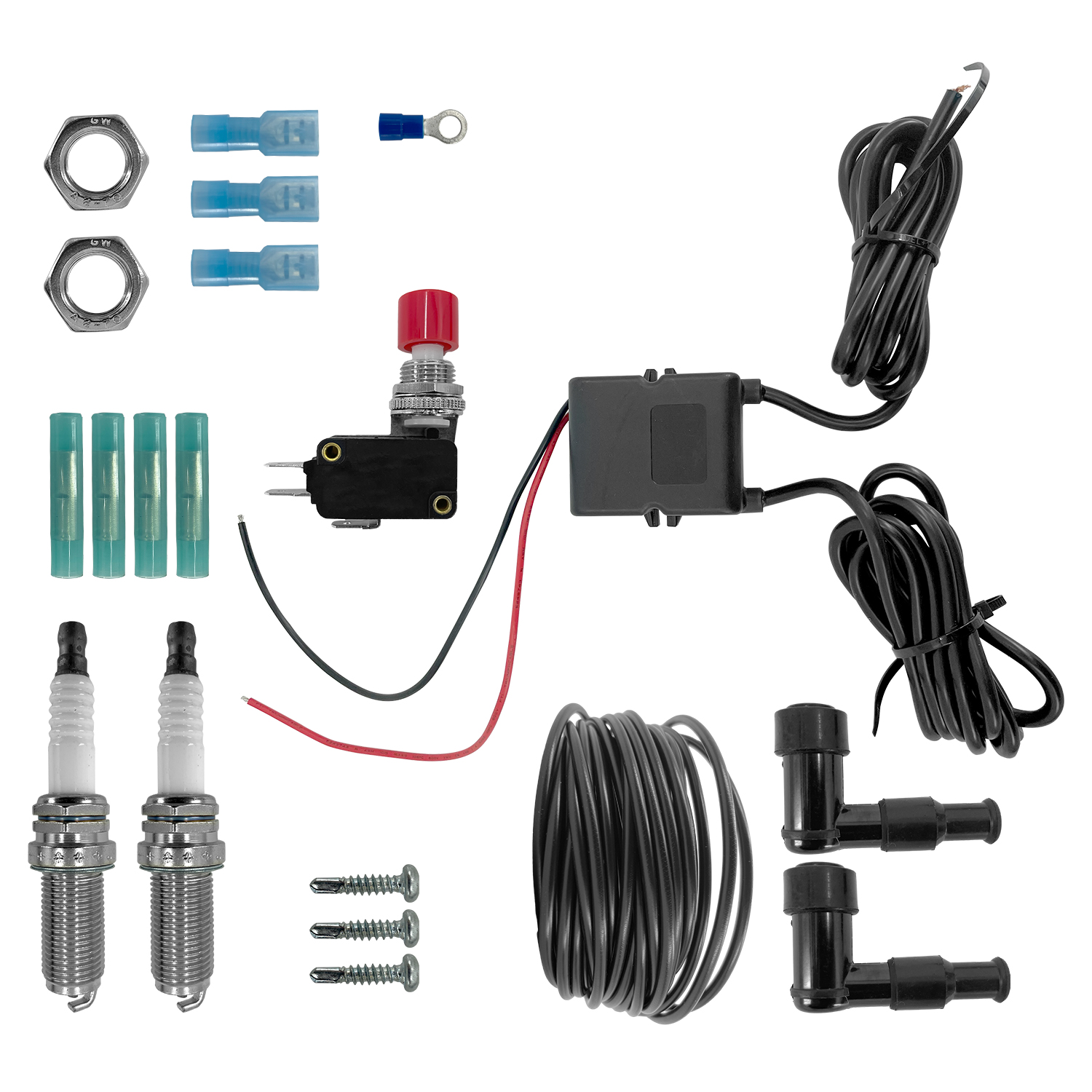 12V Dual Single Flame Thrower Kit Exhaust Flame Sprayer fit for Car and Motorcycle Racing Applications(BFTKAFK-Dual)