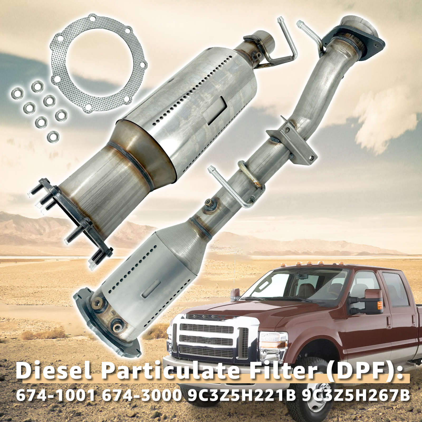 Catalytic Converter Fits For Ford F250 F-350 2008 2009 2010 Super Duty Diesel 6.4L