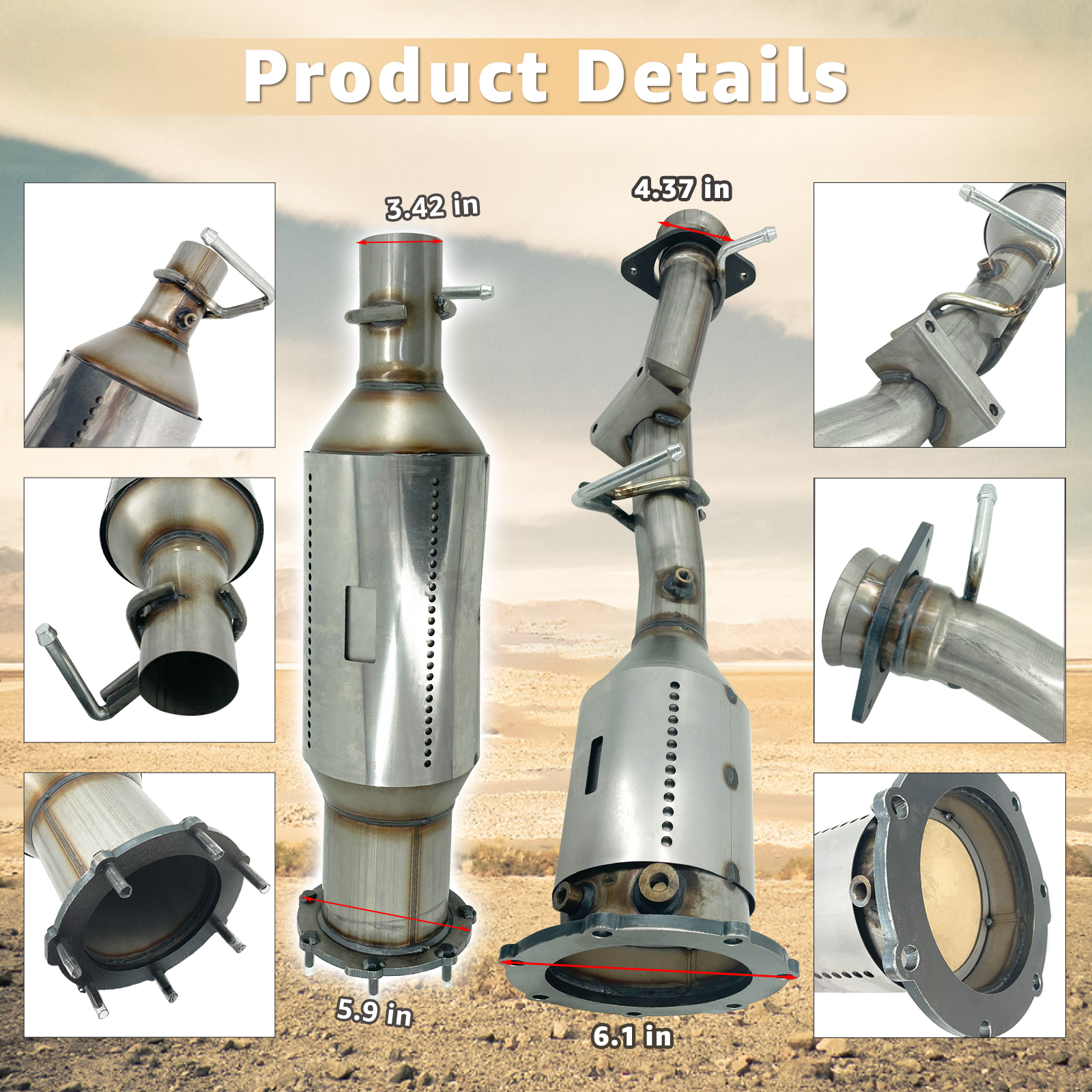 Catalytic Converter Fits For Ford F250 F-350 2008 2009 2010 Super Duty Diesel 6.4L