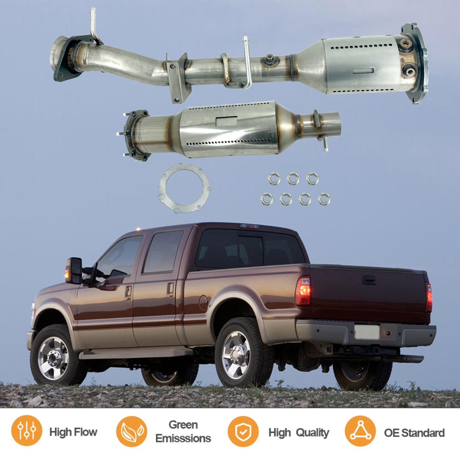 Catalytic Converter Fits For Ford F250 F-350 2008 2009 2010 Super Duty Diesel 6.4L