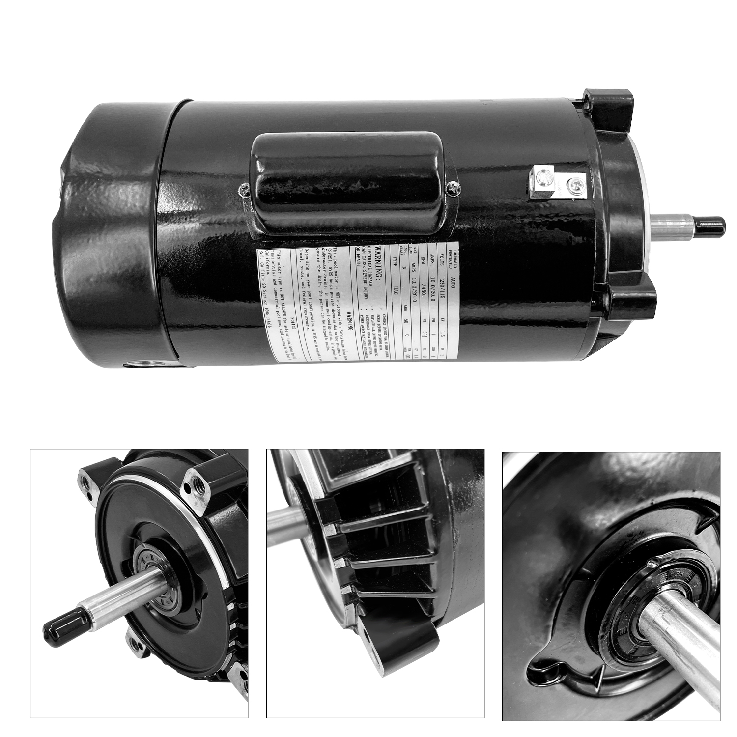 2.0 HP Swimming Pool Pump Motor and Seal Replacement Kit