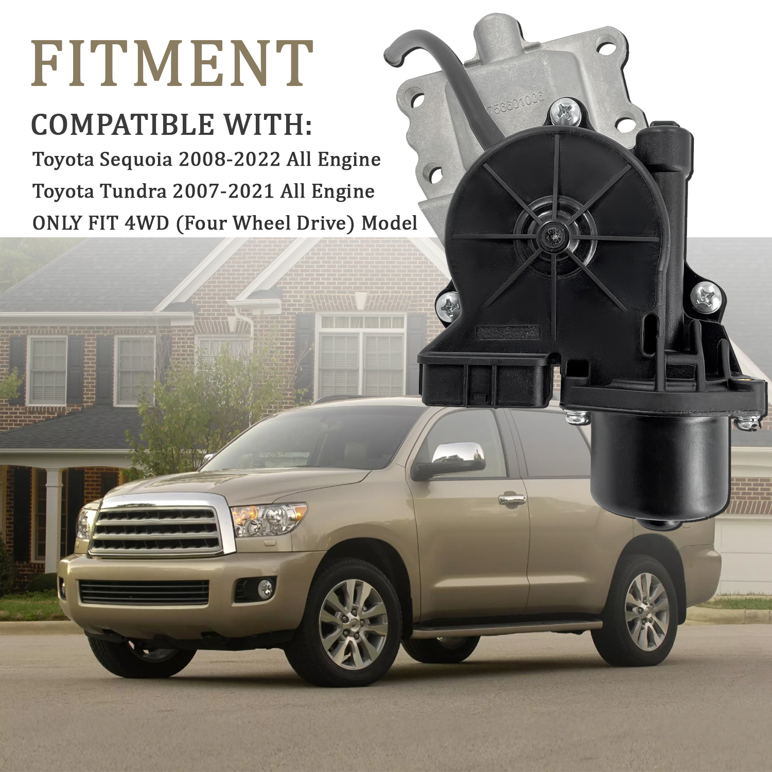 Front Differential Shift Actuator Assy Fit for Toyota Sequoia 2008-2022 Tundra 2007-2021 4WD 