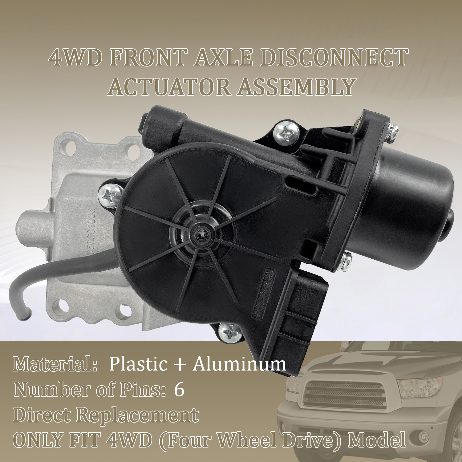 Front Differential Shift Actuator Assy Fit for Toyota Sequoia 2008-2022 Tundra 2007-2021 4WD 