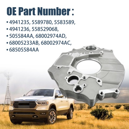 Transmission Adapter Plate fit for 2007-2024 Dodge 2500 3500, Replacement for Cummins 6.7L Diesel Engine 68RFE Trans Flywheel Bell Housing