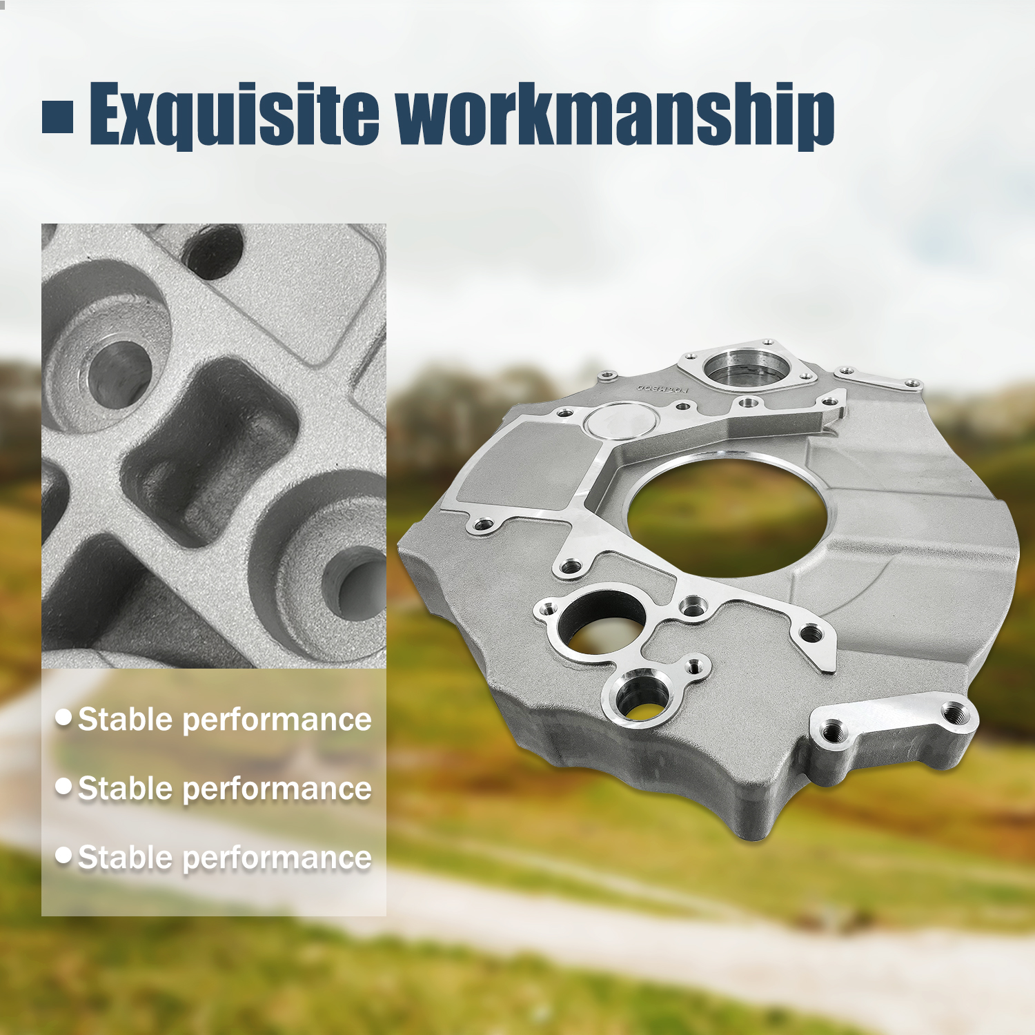 Transmission Adapter Plate fit for 2007-2024 Dodge 2500 3500, Replacement for Cummins 6.7L Diesel Engine 68RFE Trans Flywheel Bell Housing