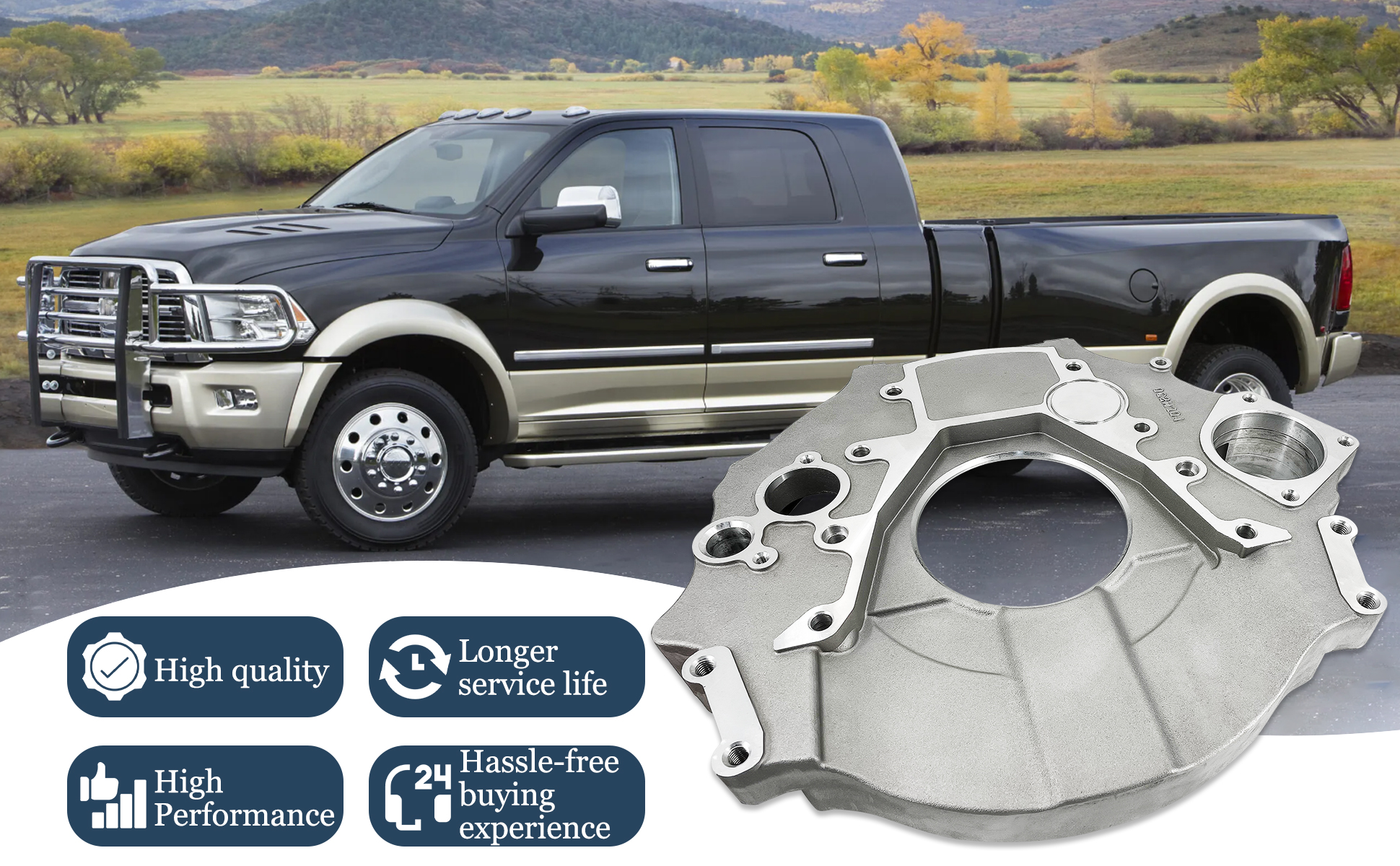 luftmeister Transmission Adapter Plate fit for 2007-2024 Dodge 2500 3500