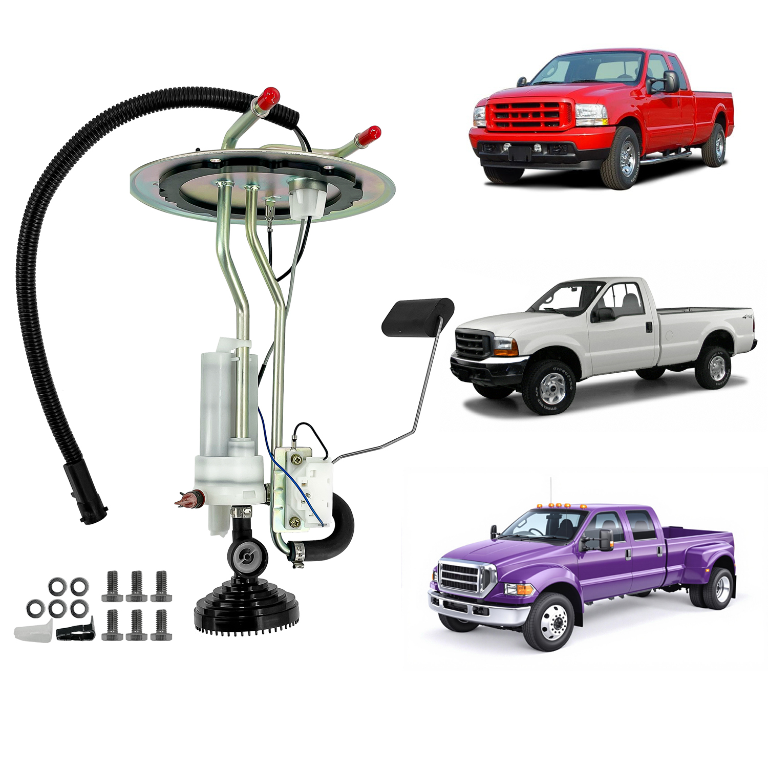 Fuel Tank Sending Unit Fits for Ford F-350 F-450 F-550 Super Duty V8 7.3L 1999-2003 with Midship Fuel Tank