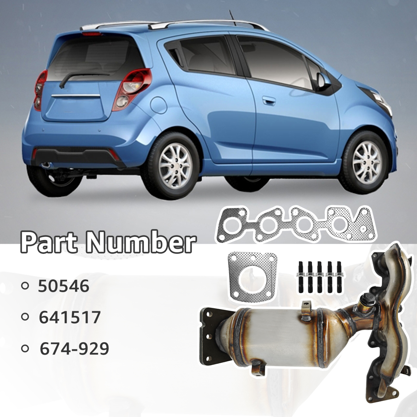 674-929 Manifold Catalytic Converter Fits For 2013-2014 Chevy Spark 1.2L & 2017 Chevy Spark Classic 1.2L