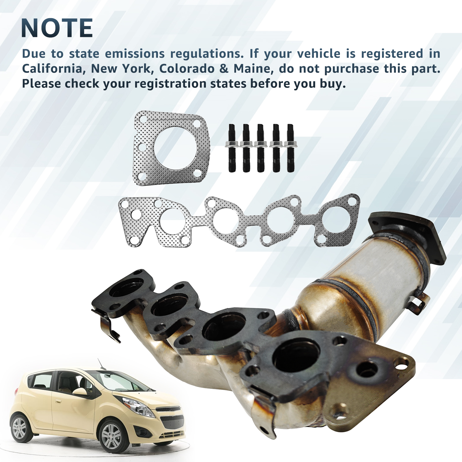 674-929 Manifold Catalytic Converter Fits For 2013-2014 Chevy Spark 1.2L & 2017 Chevy Spark Classic 1.2L