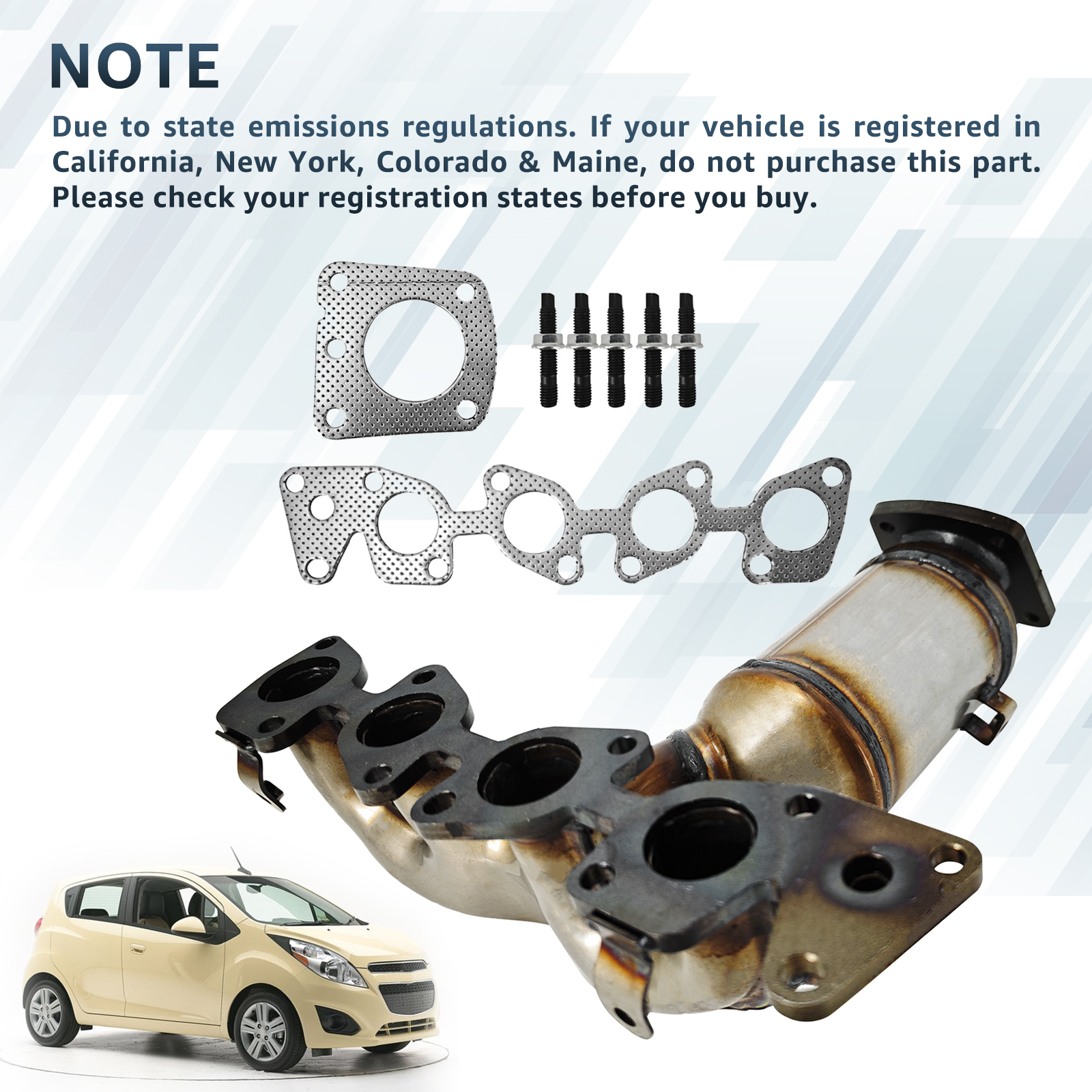 674-929 Manifold Catalytic Converter Fits For 2013-2014 Chevy Spark 1.2L & 2017 Chevy Spark Classic 1.2L