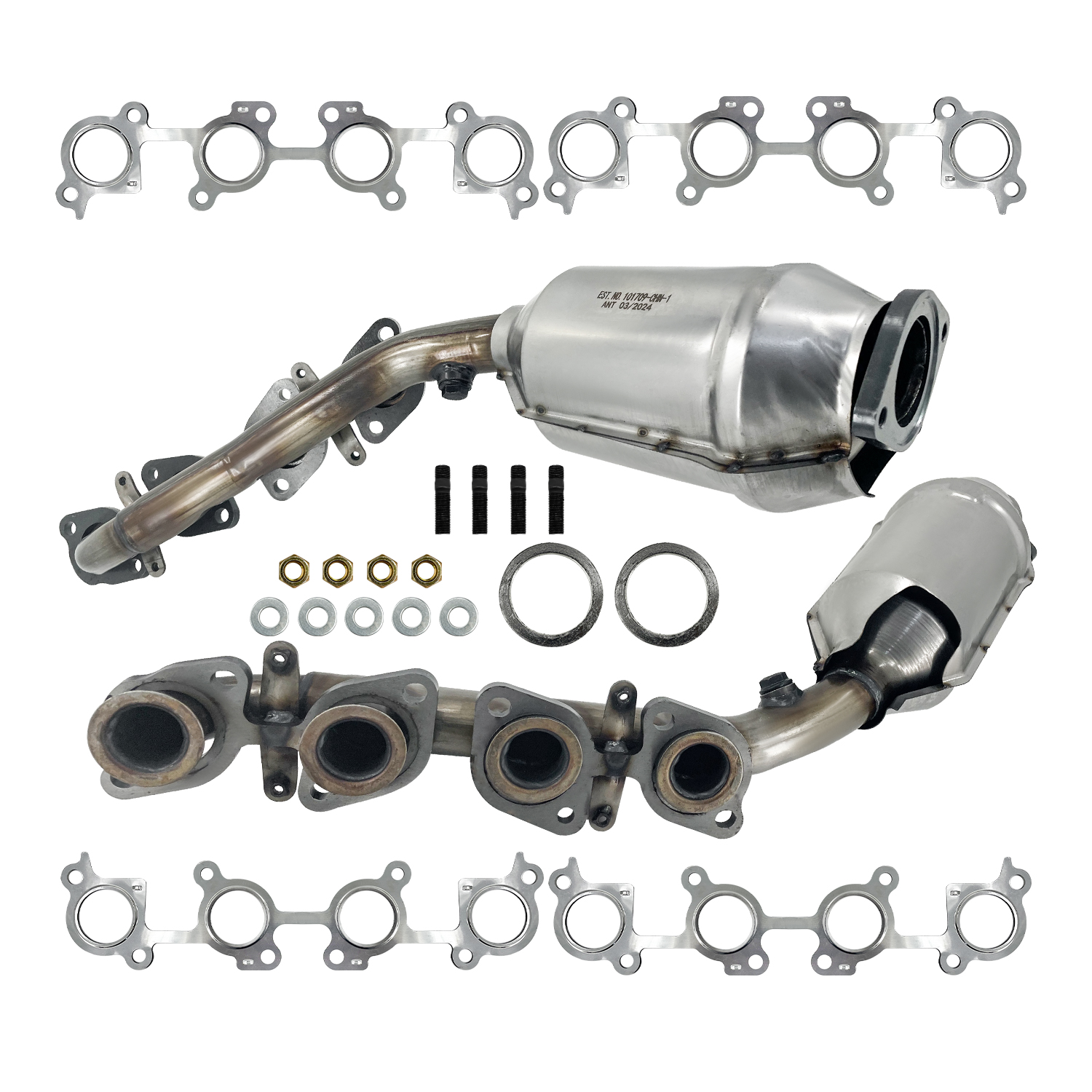 1 Pair Left and Right Exhaust Catalytic Converters Kit Fits Lexus GX47