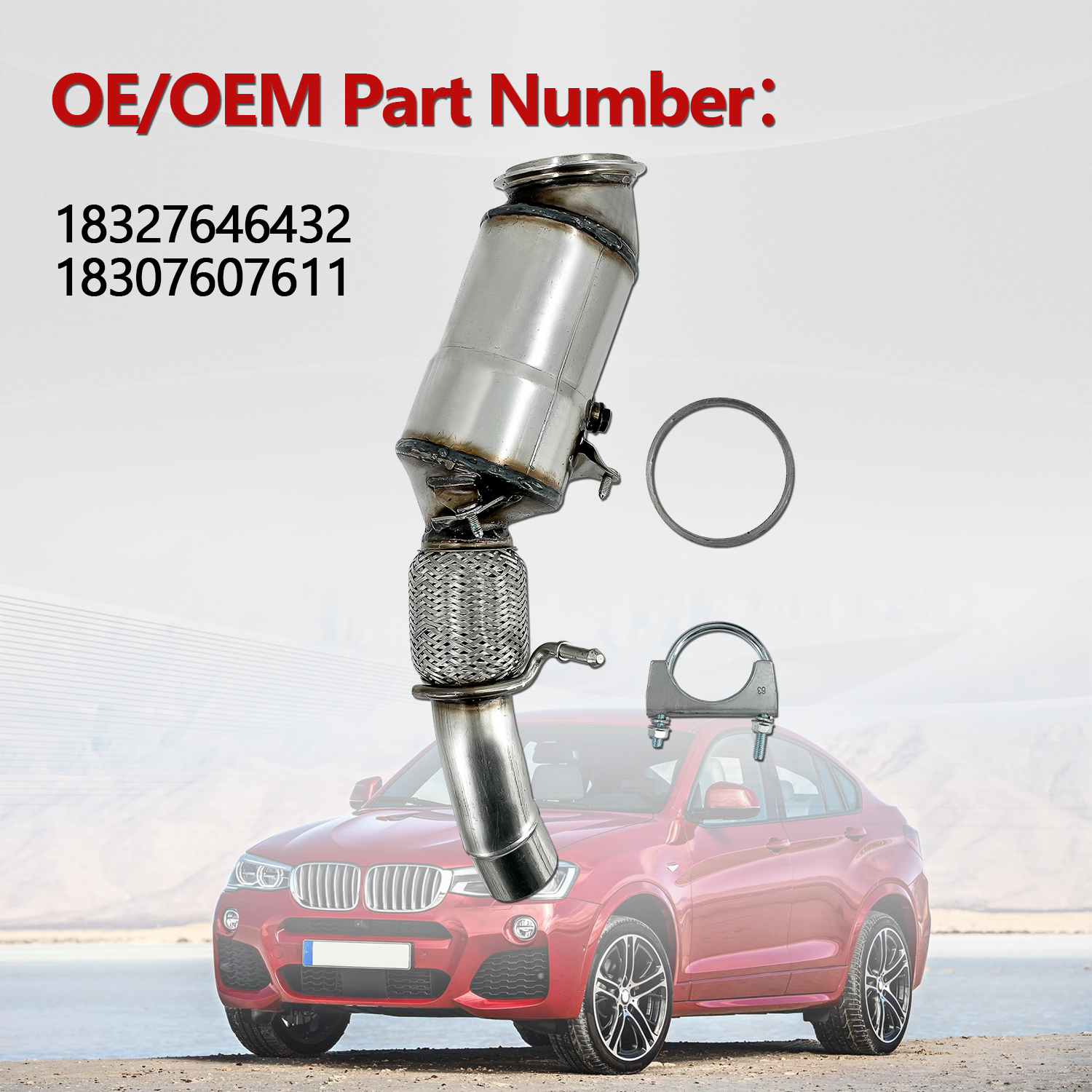 Catalytic Converter for BMW X3 F25 2013-2017, X1 E84 2009-2015, X4 F26 2013-2018 2.0L