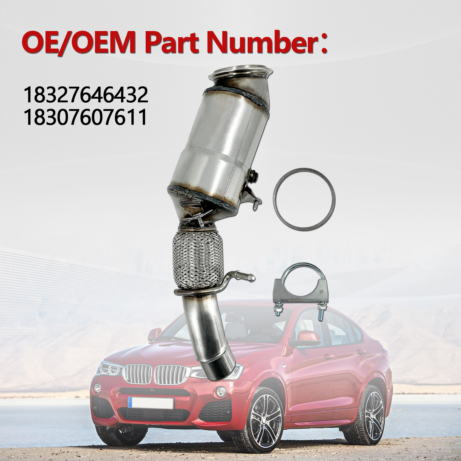 Catalytic Converter for BMW X3 F25 2013-2017, X1 E84 2009-2015, X4 F26 2013-2018 2.0L