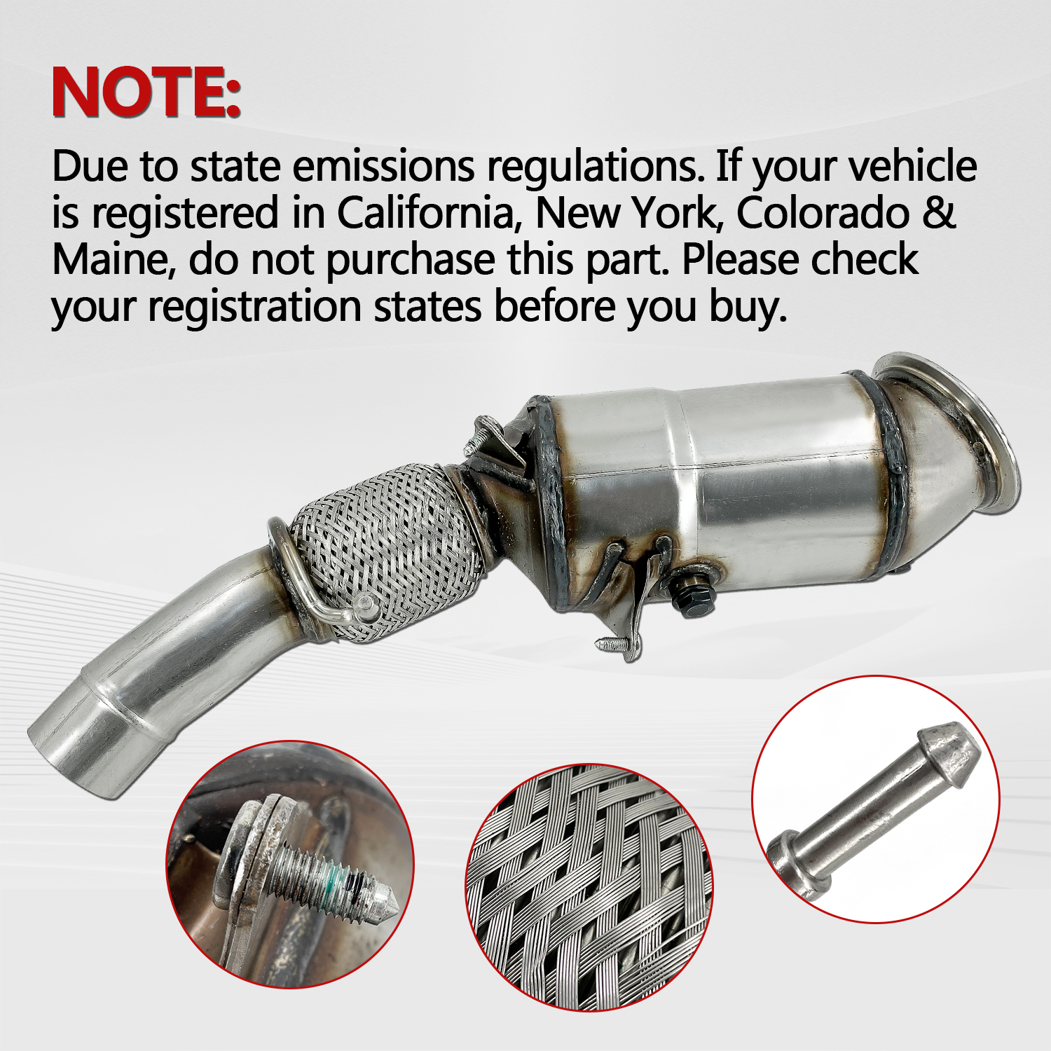 Catalytic Converter for BMW X3 F25 2013-2017, X1 E84 2009-2015, X4 F26 2013-2018 2.0L