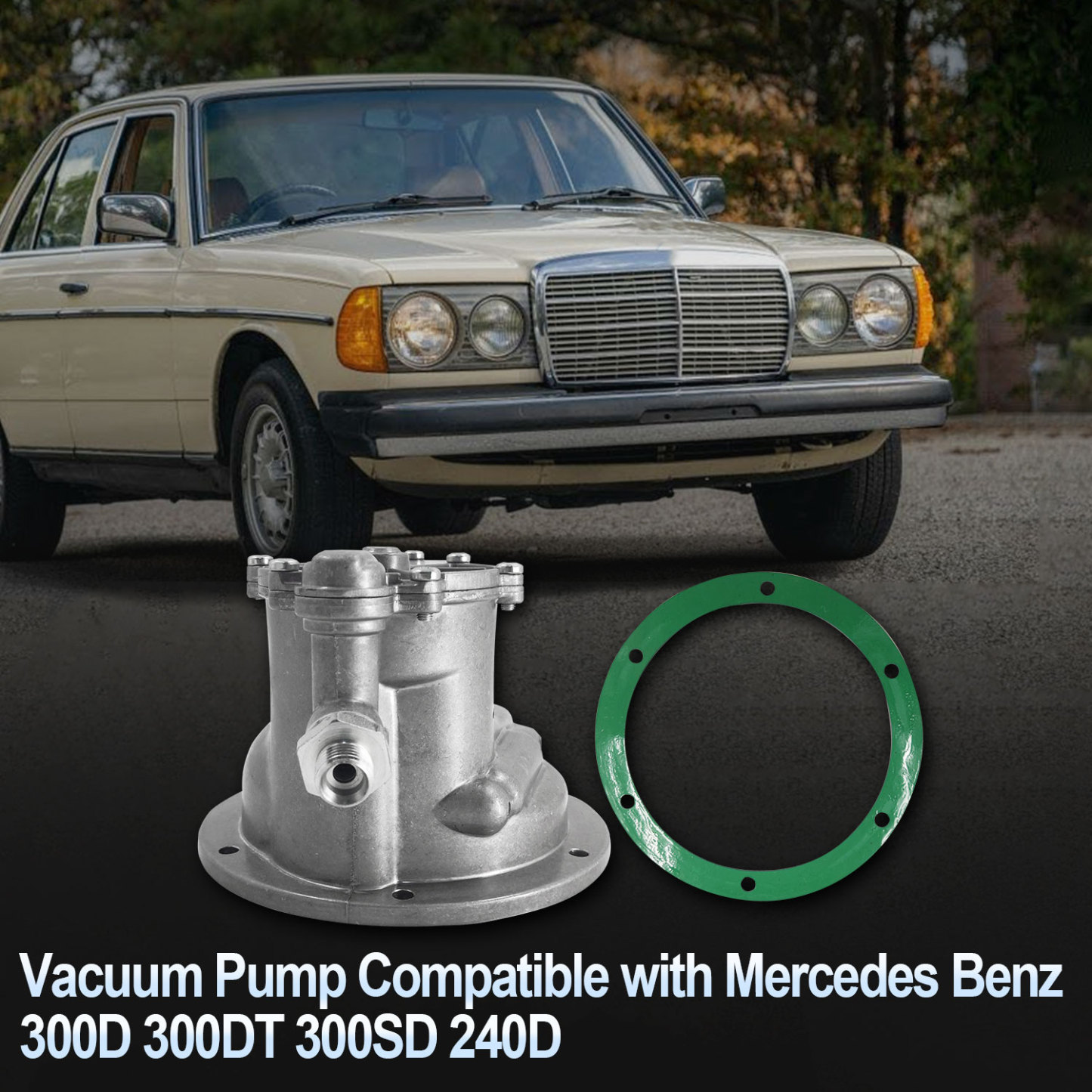 Diesel Vacuum Pump Fit For 1977-1985 Mercedes-Benz 300SD 300TD 240D 300CD 300D