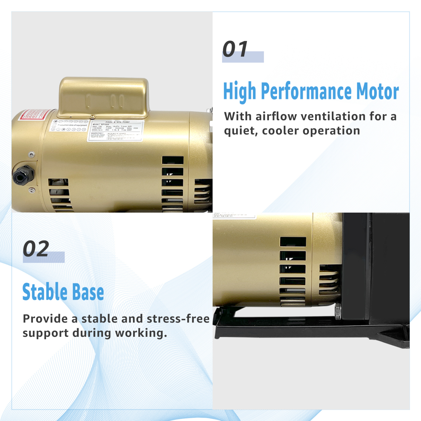 Pool Pump 3HP 115/230V Single Speed Super Pool Pump for swimming pools, hot tubs, spas, spas and irrigation systems