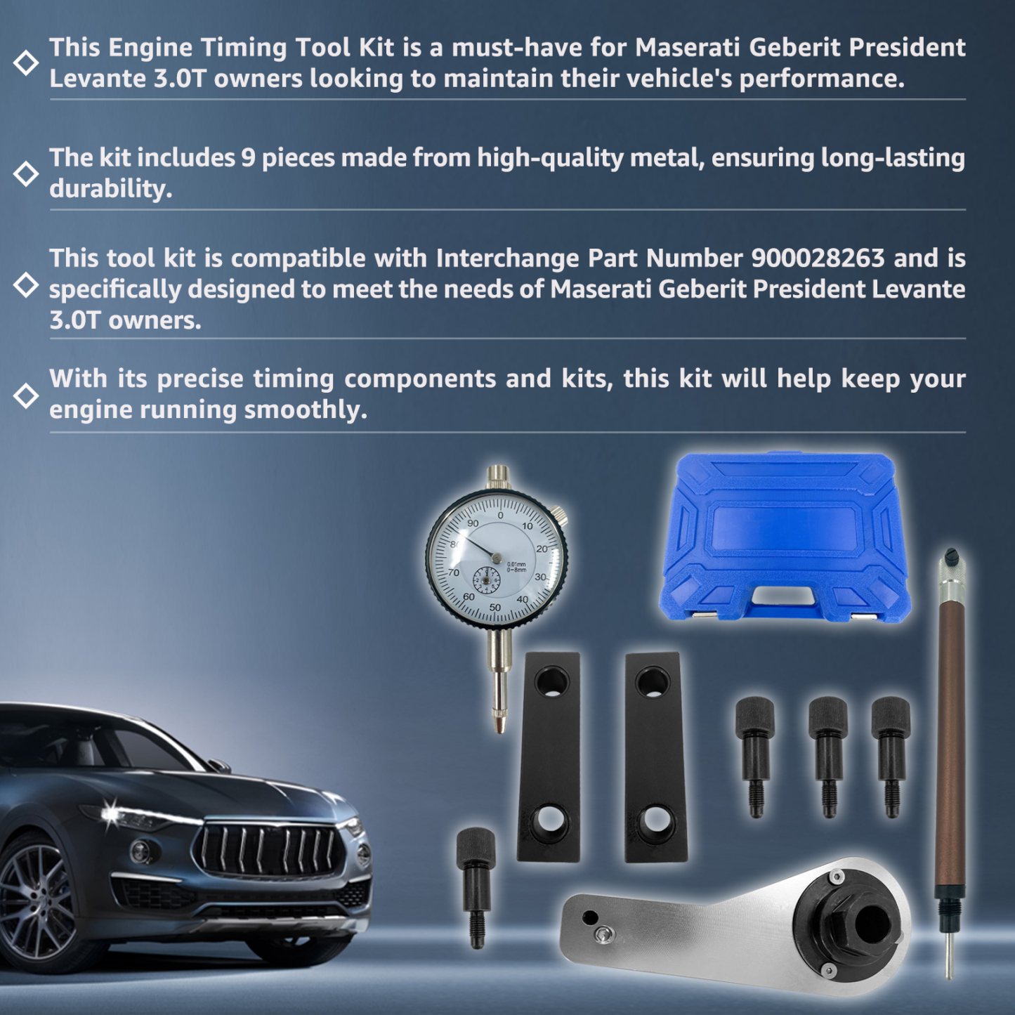 Engine Timing Tool Kit Camshaft Locking Tool Kit for Maserati Geberit President Levante 3.0T M156C Engine