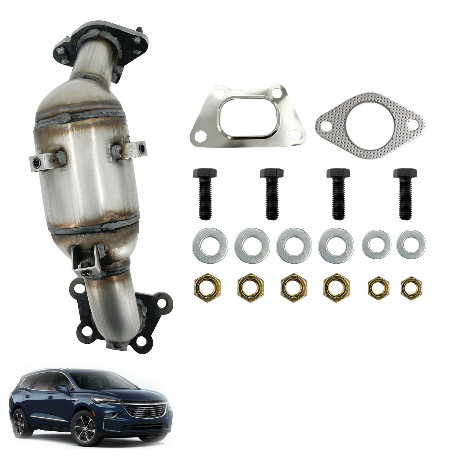 Front Catalytic Converter fit for 2018-2021 Chevy Traverse V6 3.6L, For 2018-2021 Buick Enclave V6 3.6L