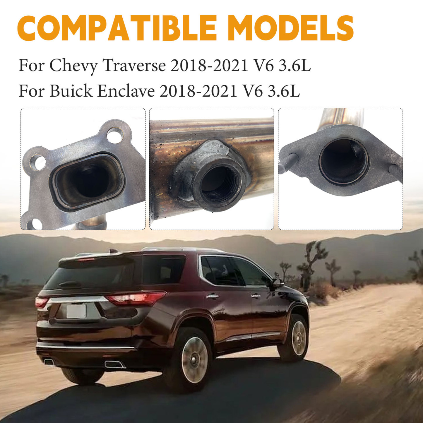 Front Catalytic Converter fit for 2018-2021 Chevy Traverse V6 3.6L, For 2018-2021 Buick Enclave V6 3.6L