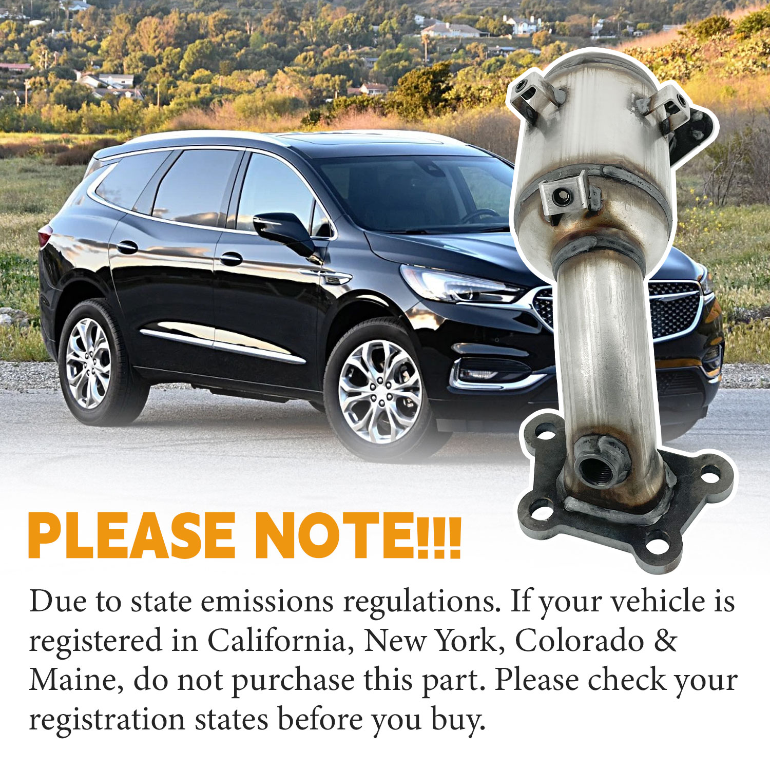 Front Catalytic Converter fit for 2018-2021 Chevy Traverse V6 3.6L, For 2018-2021 Buick Enclave V6 3.6L