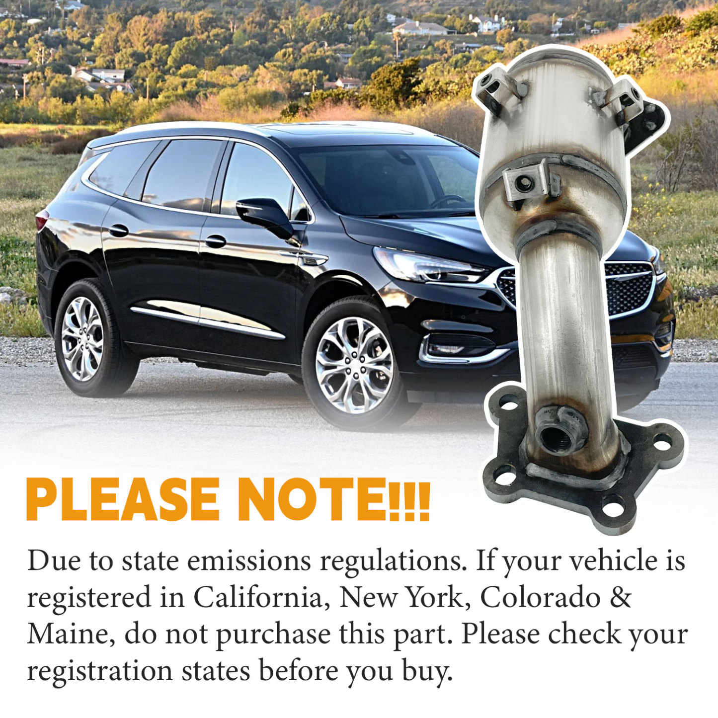 Front Catalytic Converter fit for 2018-2021 Chevy Traverse V6 3.6L, For 2018-2021 Buick Enclave V6 3.6L