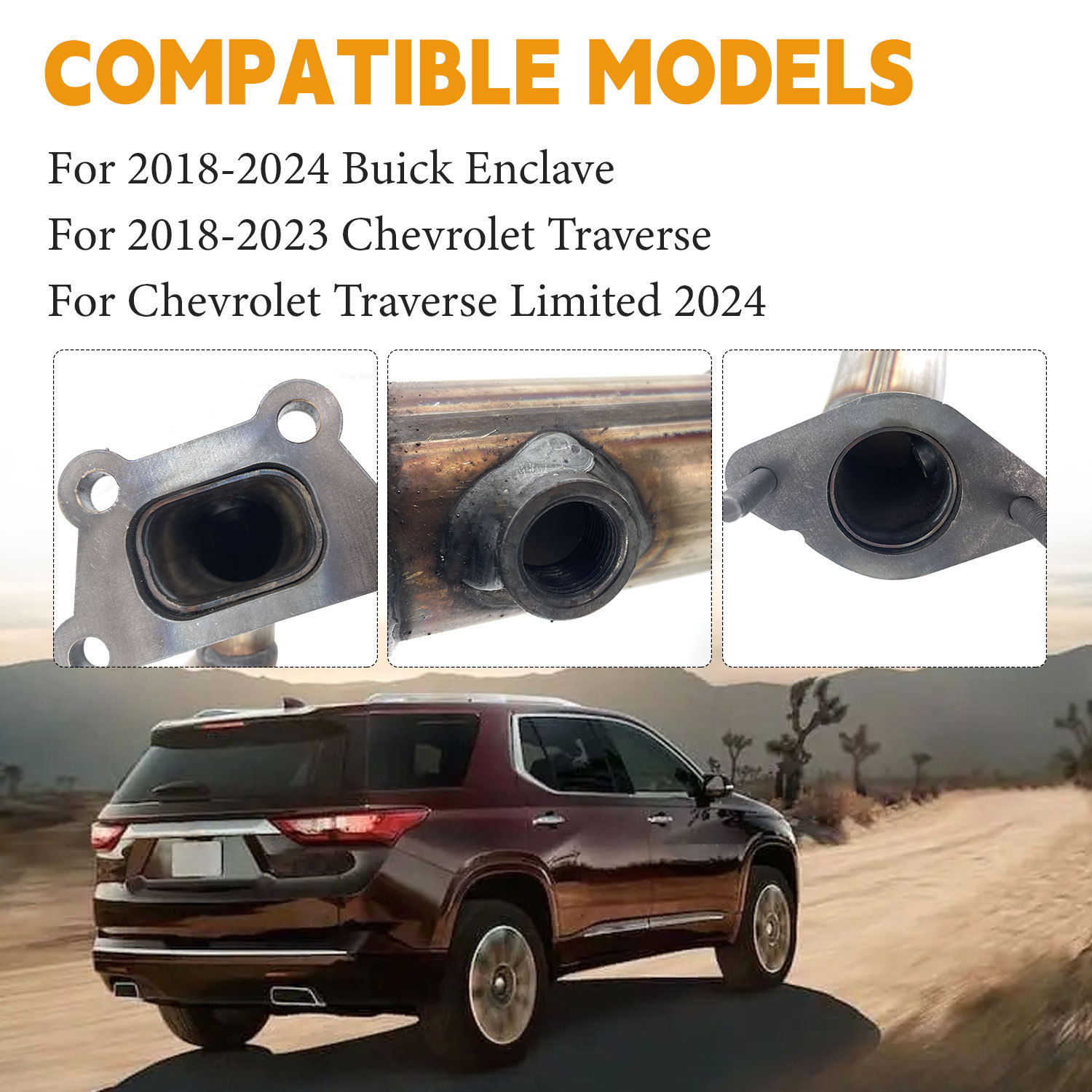 Rear Catalytic Converter fit for 2018-2023 Chevy Traverse V6 3.6L, For 2018-2024 Buick Enclave V6 3.6L