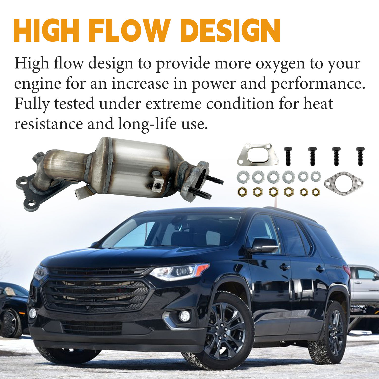 Rear Catalytic Converter fit for 2018-2023 Chevy Traverse V6 3.6L, For 2018-2024 Buick Enclave V6 3.6L